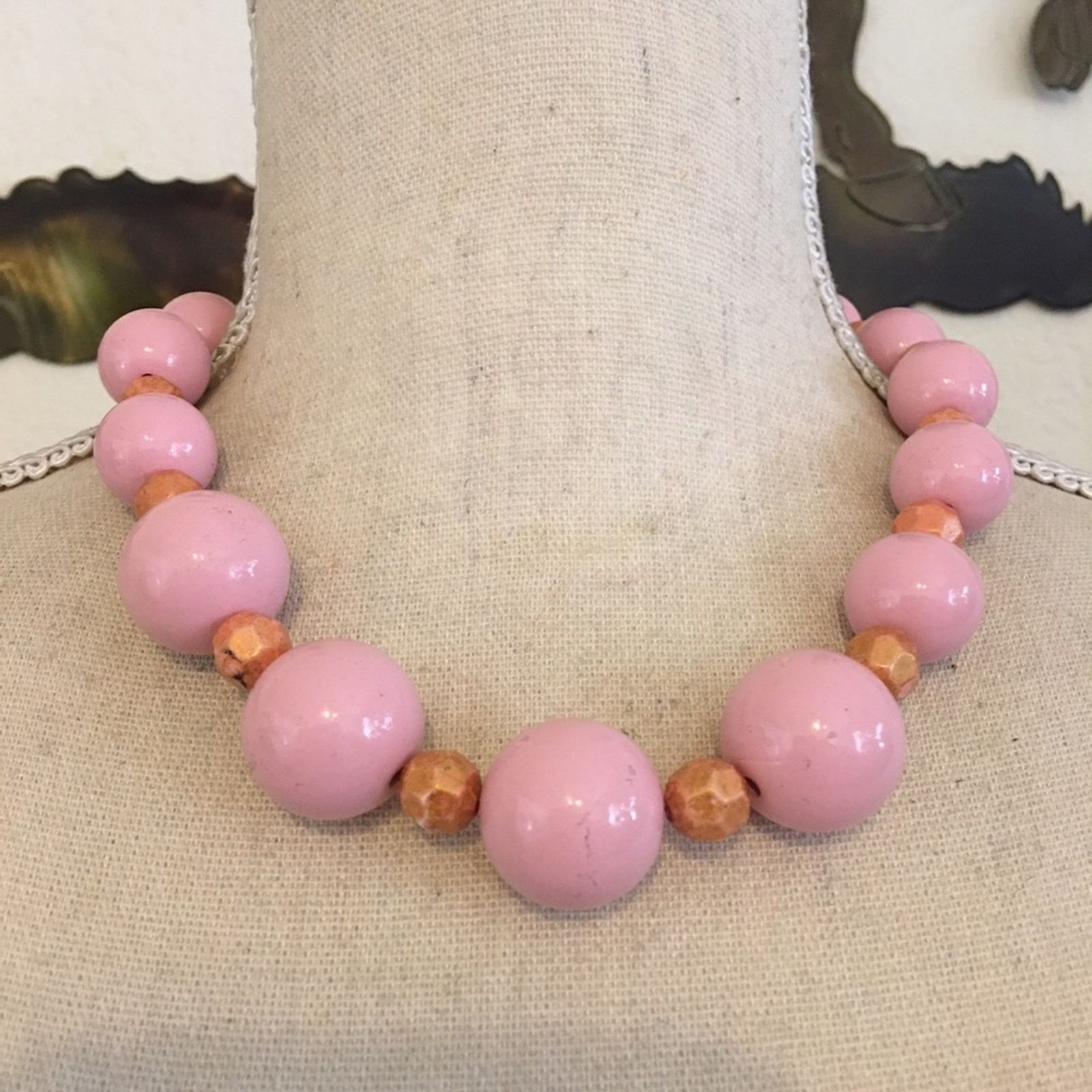 Jewelry You & I blush pink chunky beaded necklace Size ONE SIZE - 1 Thumbnail