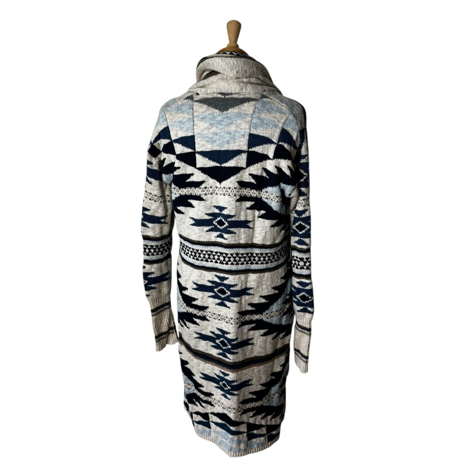 Faherty FAHERTY B. Yellowtail Paloma Aztec Longline Duster Cardigan Size S / US 4 / IT 40 - 3 Thumbnail