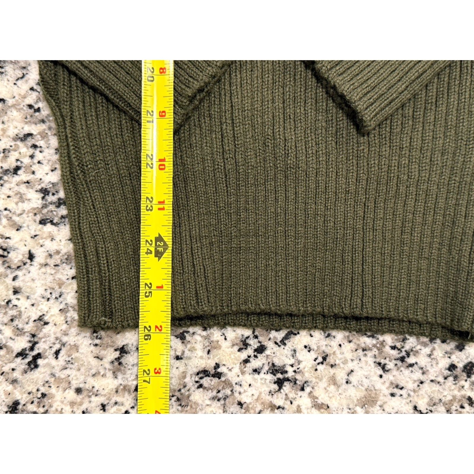Commando VINTAGE DSCP US Military Sweater Pullover Wool 38 Green Epaulettes Mens Regular Winter 90s Army Commandos Size US M / EU 48-50 / 2 - 2 Thumbnail