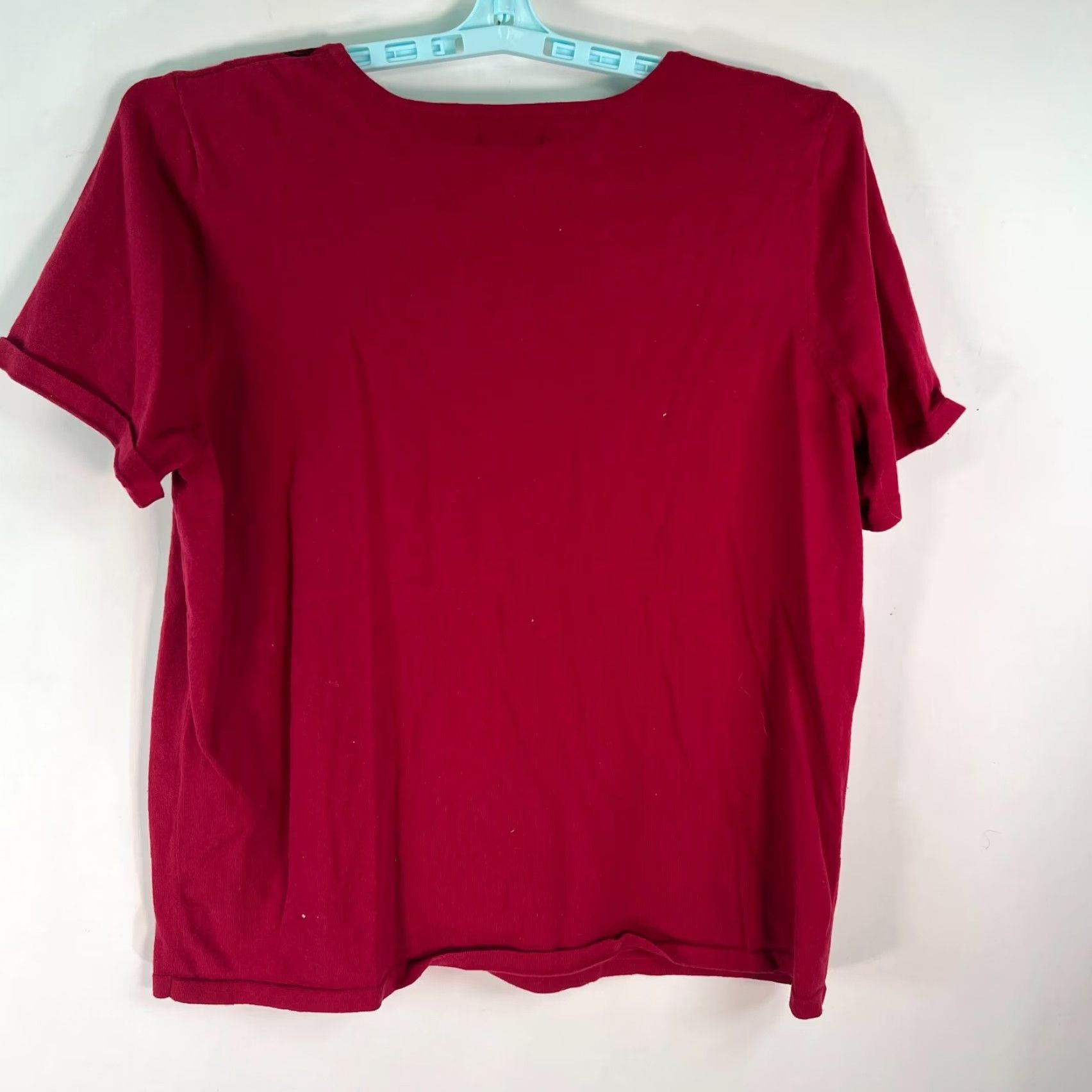 Vintage RQT Womens Paisley Studded Short Sleeves Round Neck Knit Red T Shirt XL Size XL / US 12-14 / IT 48-50 - 2 Thumbnail