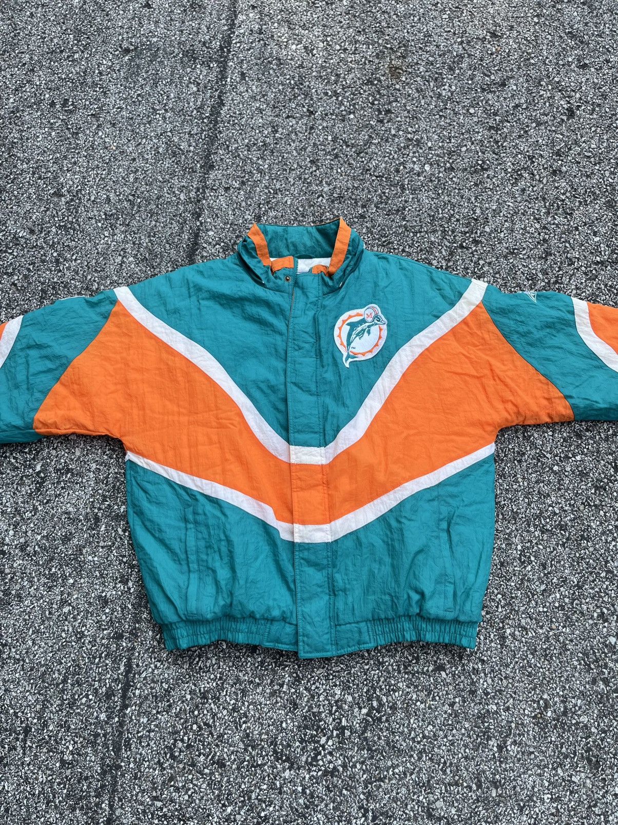 NFL Vintage 1990s Miami Dolphins Puffer Size US L / EU 52-54 / 3 - 2 Thumbnail
