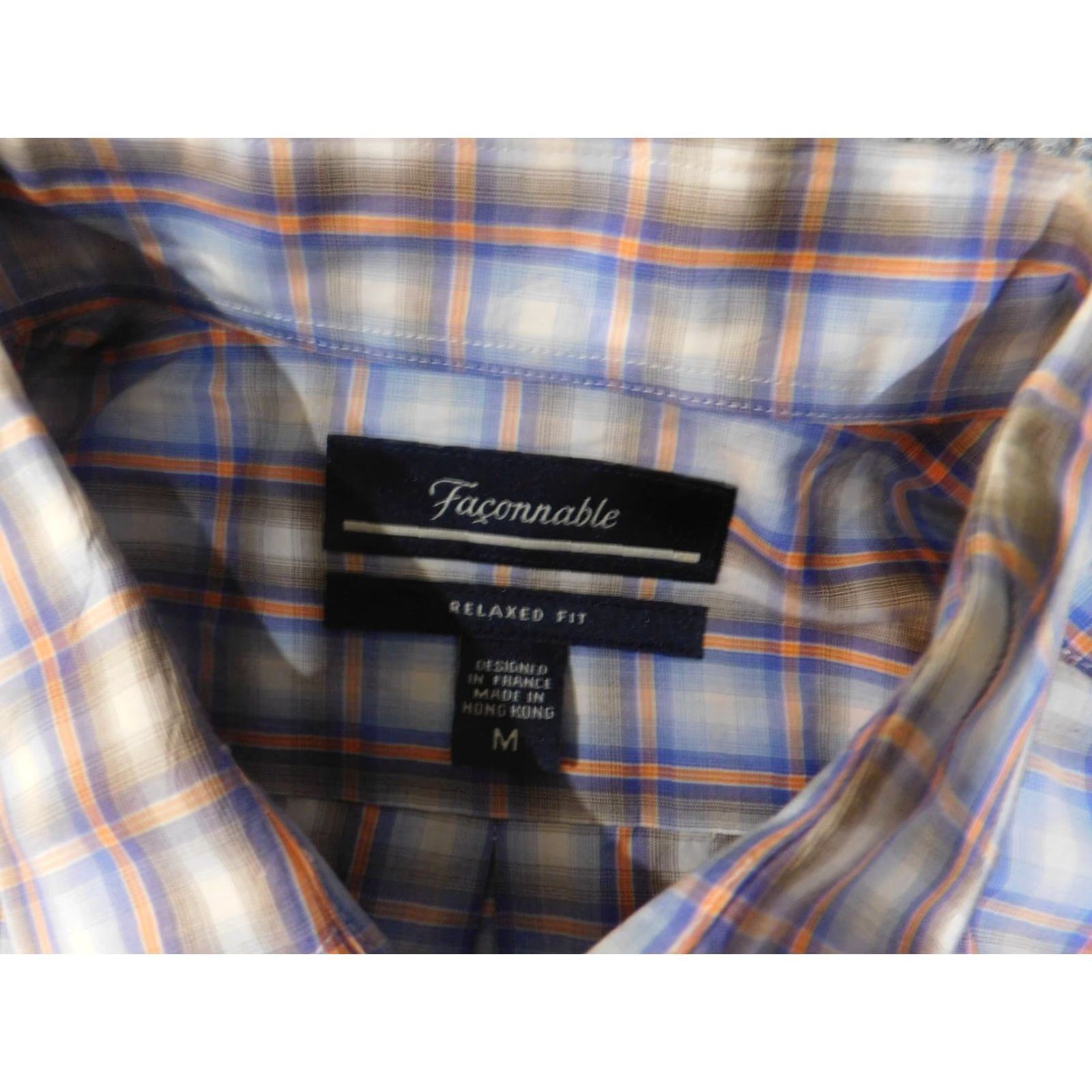 Faconnable Faconnable Shirt Mens Medium Multicolor Plaid Button-Down Relaxed Fit Pocket Shirt Size US M / EU 48-50 / 2 - 5 Thumbnail