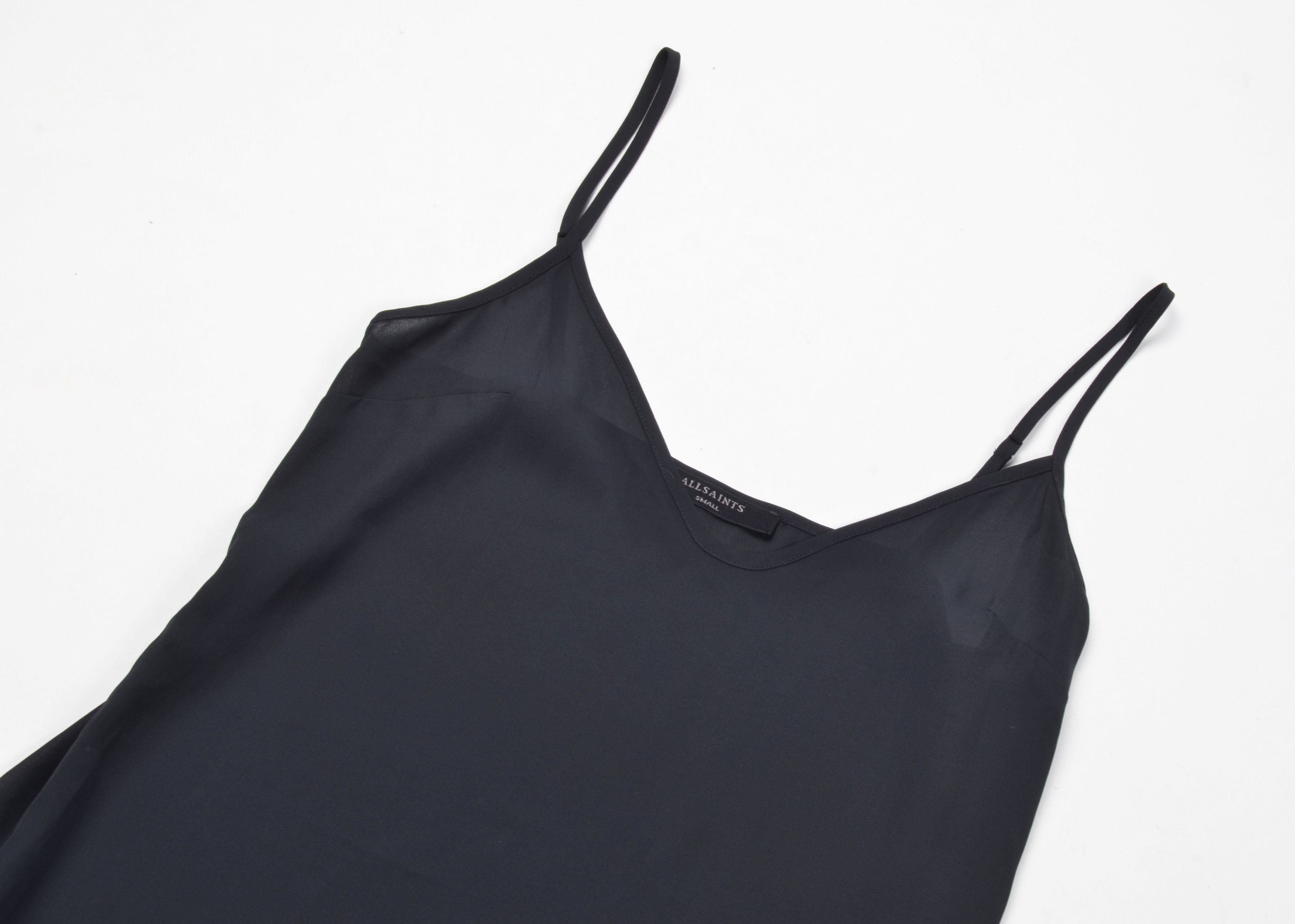 Allsaints Allsaints Chic Coquette Mesh Black Cami Sleep Mini Dress Size S / US 4 / IT 40 - 5 Thumbnail