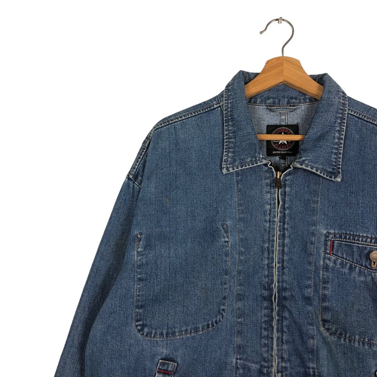 Japanese Brand 🔥Vintage Denim Chore Jacket Converse All Star USA Size US L / EU 52-54 / 3 - 6 Thumbnail