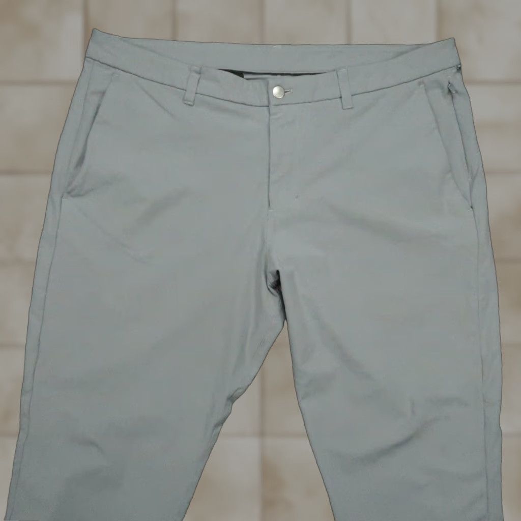 Lululemon Lululemon Pants Men 40x28 Gray Slim Fit Zip Pocket Trouser Warpstreme Commission Mens Size US 40 / EU 56 - 1 Thumbnail