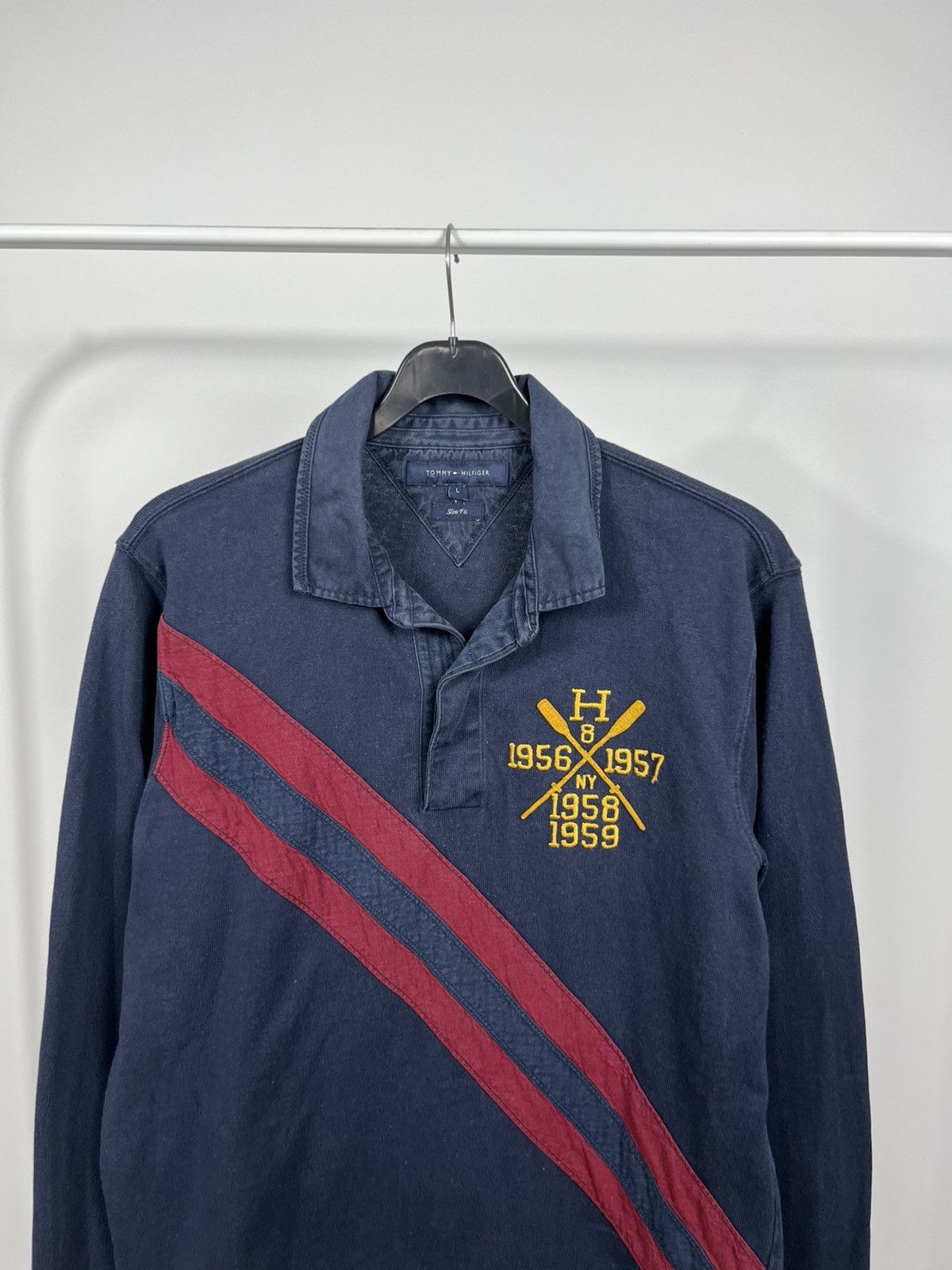 Tommy Hilfiger Tommy Hilfiger Long Sleeve Polo Rugby Shirt Embroidered L Size US L / EU 52-54 / 3 - 3 Thumbnail