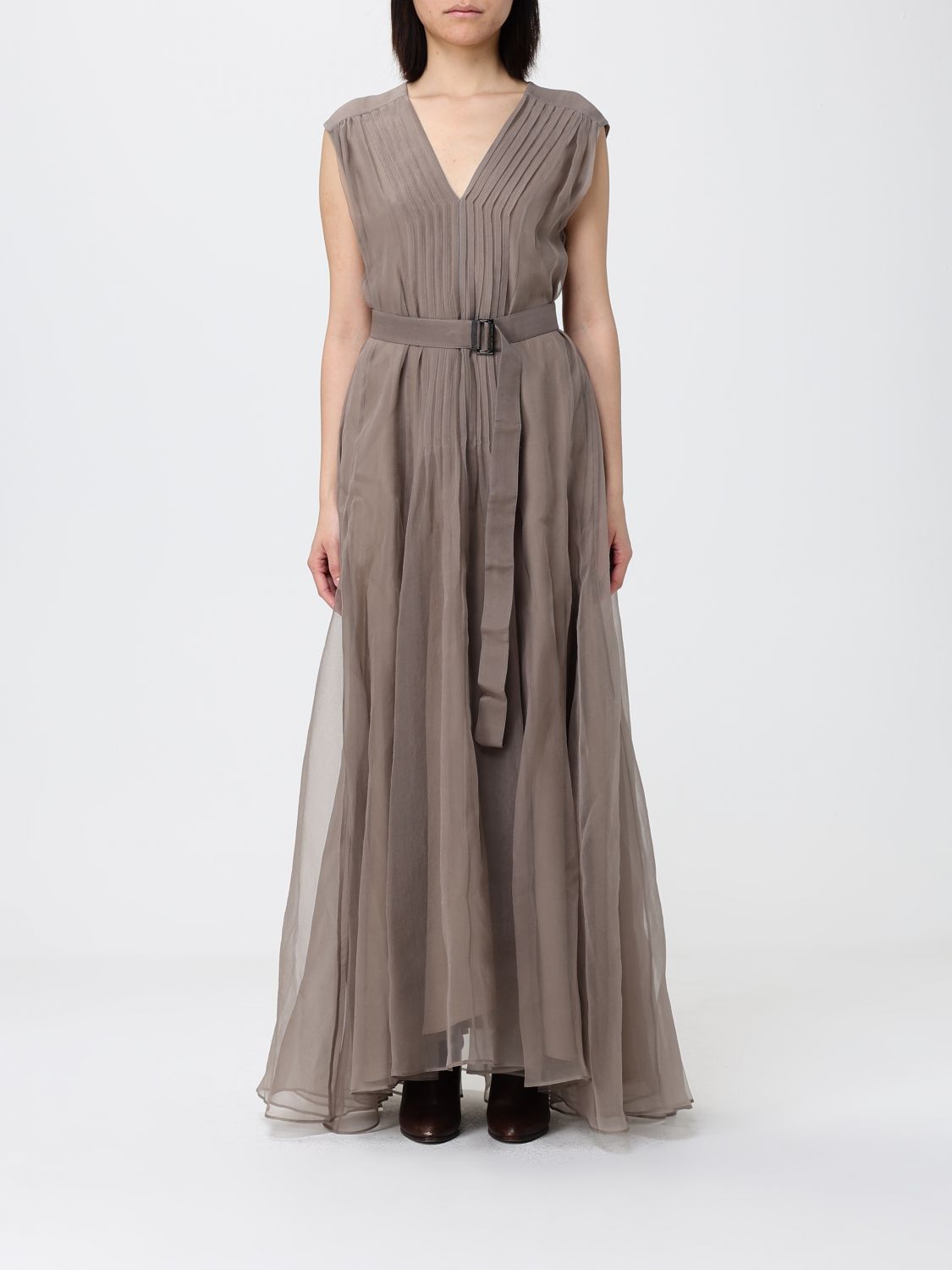 Brunello Cucinelli Brunello Cucinelli Dress Woman Beige Size M / US 6-8 / IT 42-44 - 1 Thumbnail