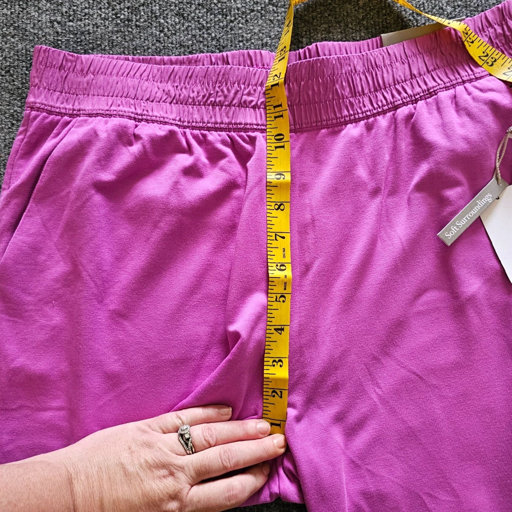 Soft Surroundings Soft Surroundings Pants Womens Large Purple Straight Leg Elastic Waist Casual Size 24" / US 00 / IT 34 - 6 Thumbnail