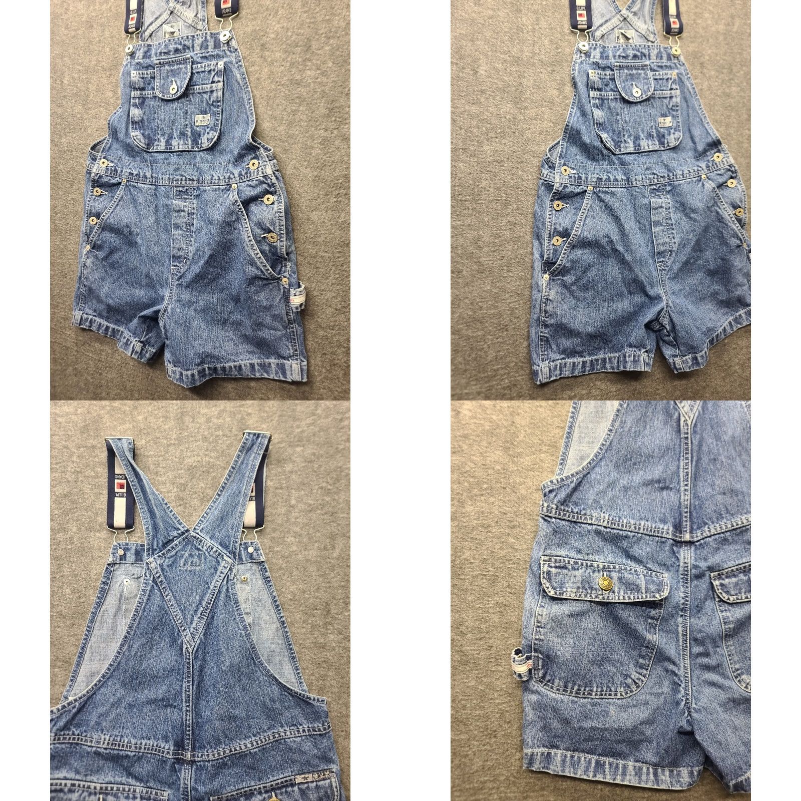 Vintage VINTAGE Bum Equipment Shortalls Womens S Denim Overalls 90s Y2K Relaxed Fit 5-Pocket Blue 30 in Waist Womens Size 28" / US 6 / IT 42 - 8 Thumbnail