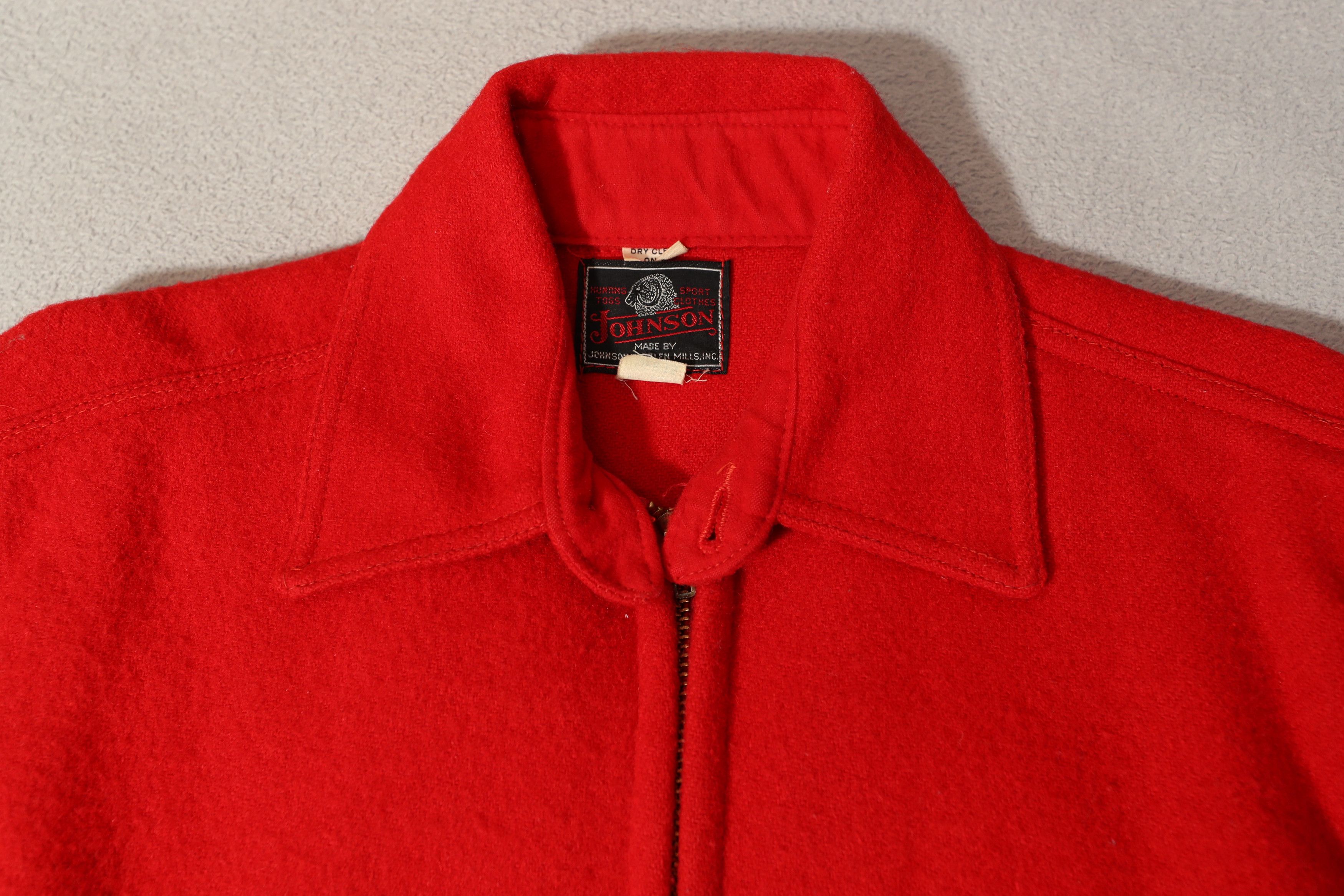 Johnson Woolen Mills Johnson Woolen Mills Red Wool Zip Hunting Tog Jacket (15) Size XL / US 12-14 / IT 48-50 - 10 Thumbnail