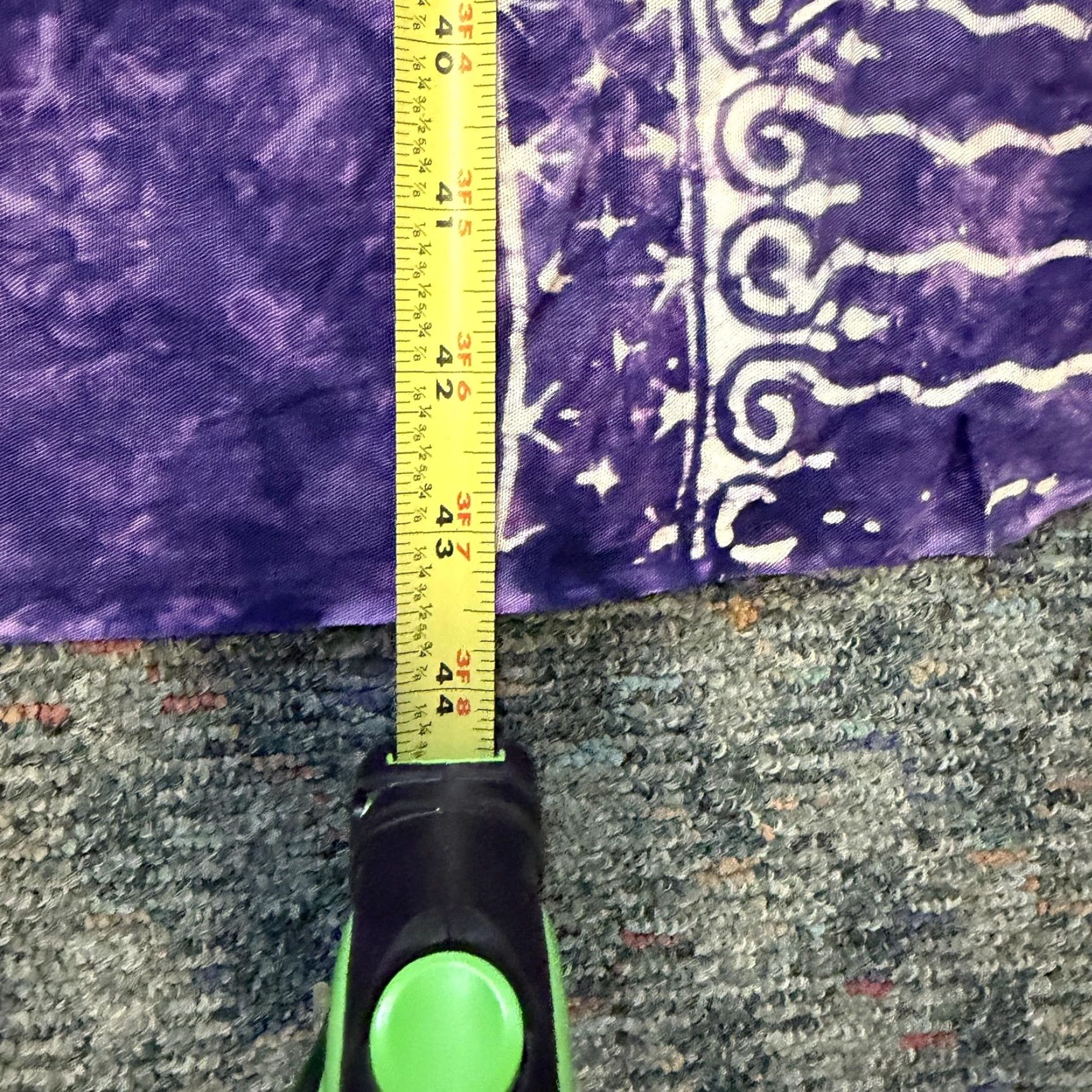 Vintage Simona Womens Shawl/Wrap One Size Purple Batik Fringe Seahorse Beach Hippie Boho Shawl Wrap Rectangle Scarf Summer 54in 43.5in Mens Womens Size ONE SIZE - 4 Thumbnail