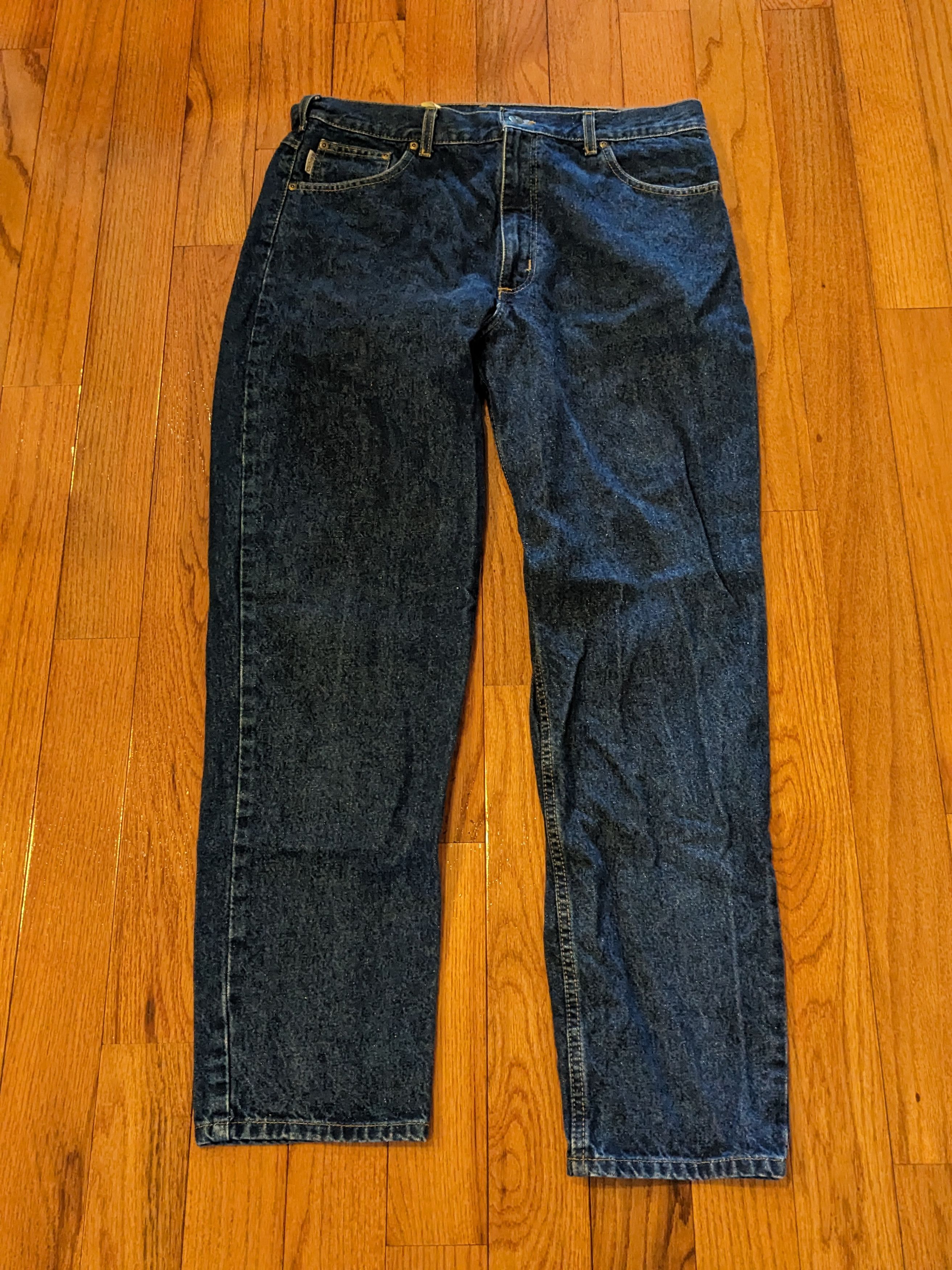 Carhartt × Vintage Vintage 90s Carhartt B17 DST 38 x 32 Blue Denim Jeans Size US 38 / EU 54 - 3 Thumbnail