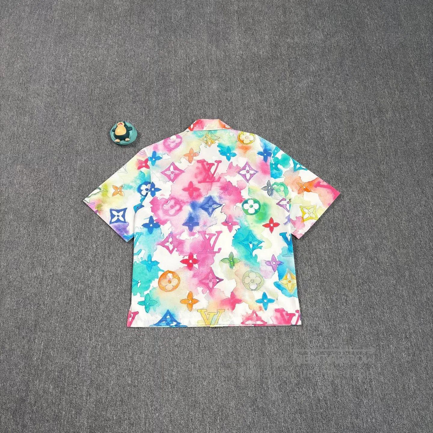 Louis Vuitton LV Ink Wash Print Short-sleeve Shirt. Size XS / US 0-2 / IT 36-38 - 2 Thumbnail