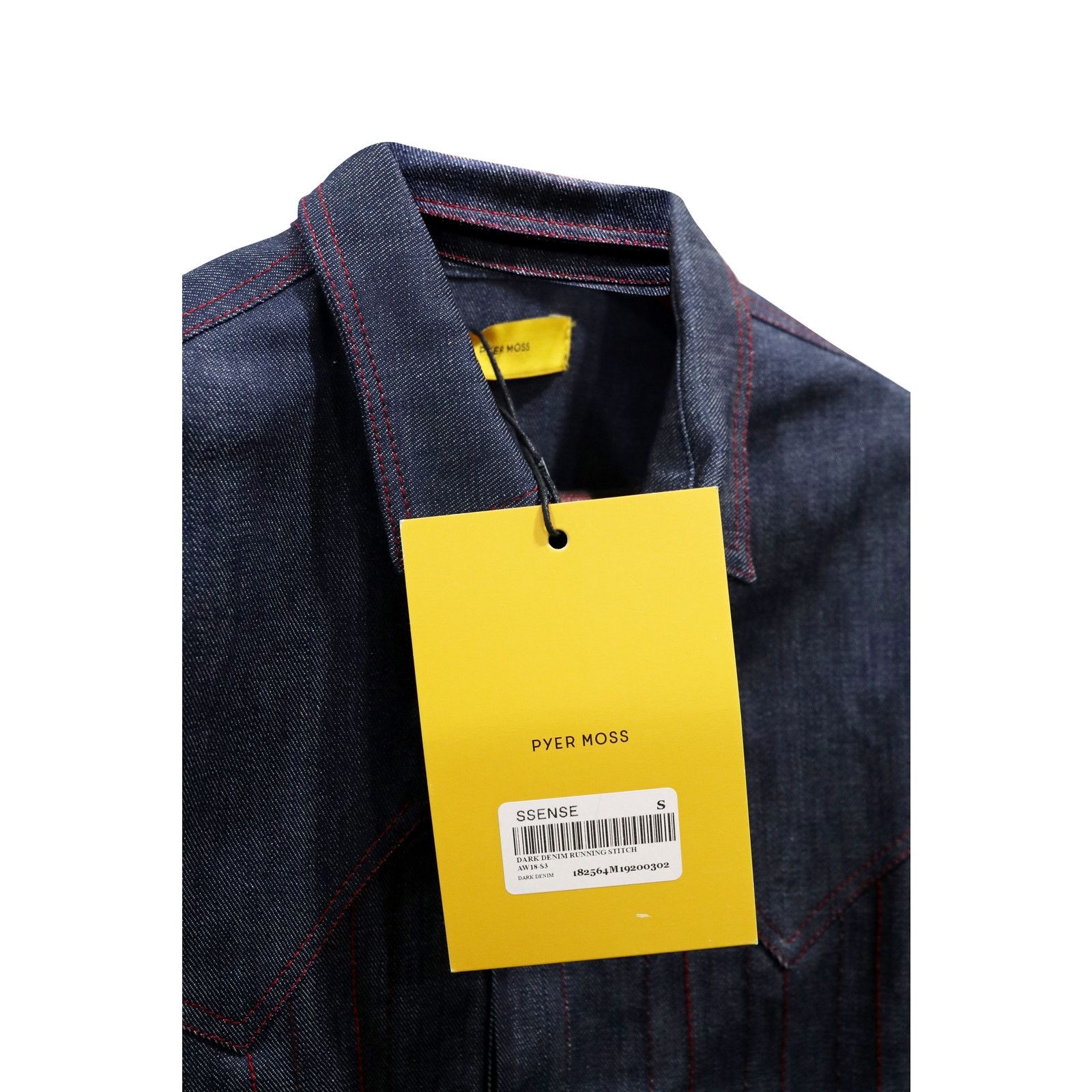 Pyer Moss 🔴 Pyer Moss Running Stitch Western Denim Jacket Size US S / EU 44-46 / 1 - 8 Thumbnail