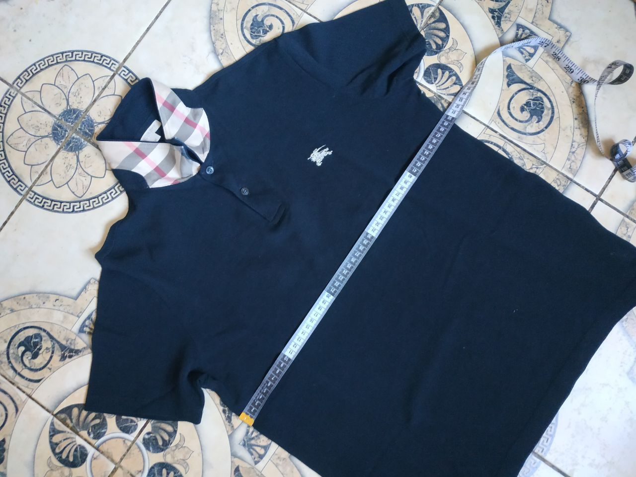 Burberry Burberry Brit Men’s Navy Blue Polo Shirt Nova Check Size US M / EU 48-50 / 2 - 11 Thumbnail