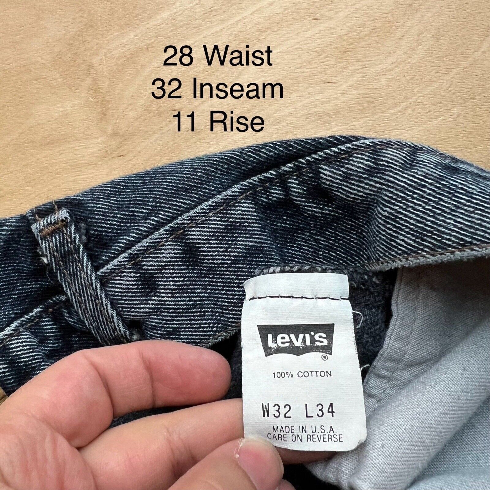 Levi's × Vintage Vintage Levis 501 Jeans 28x32 Blue 80s Dark Wash Denim Size US 28 / EU 44 - 5 Thumbnail