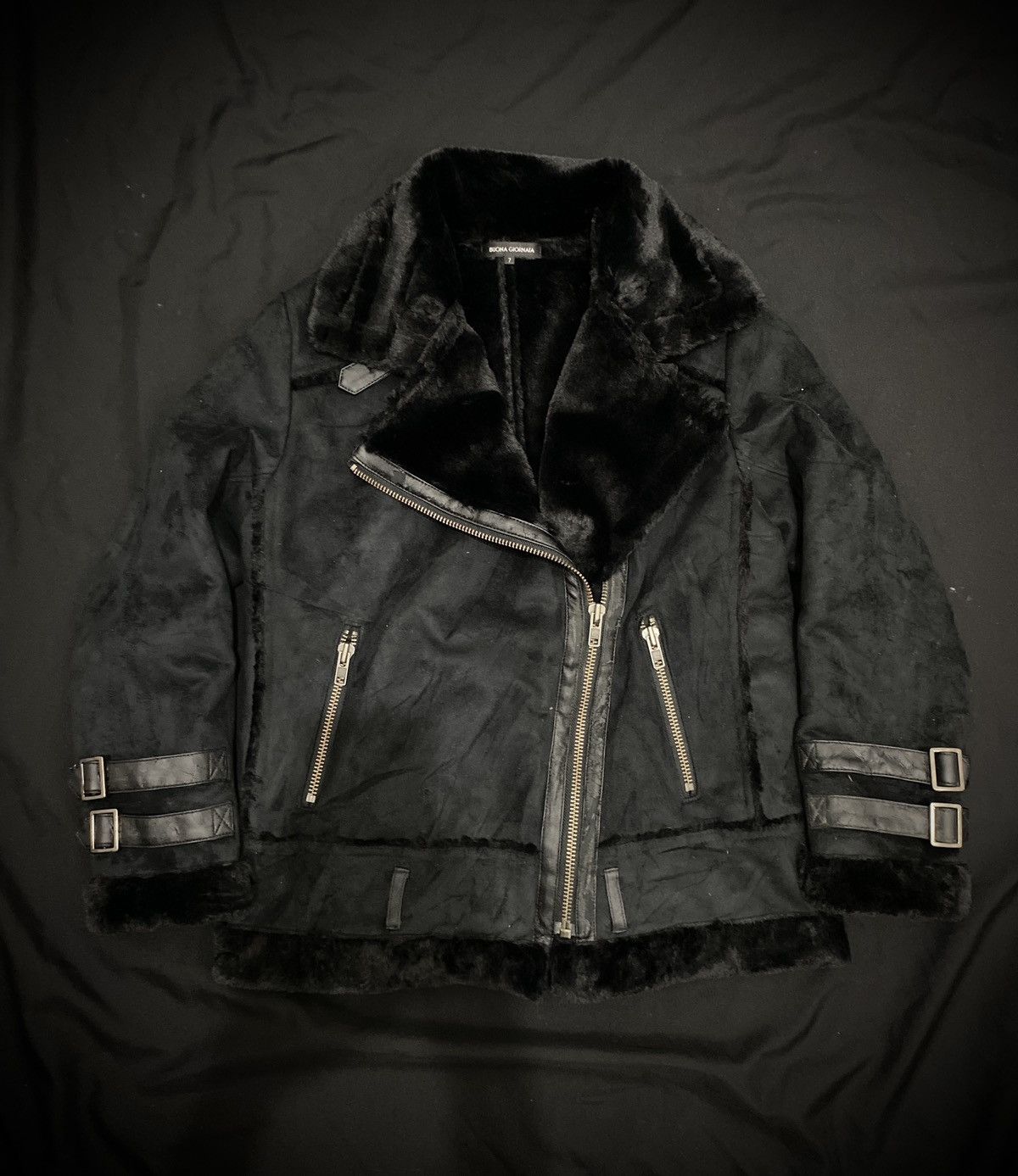14th Addiction Vintage Buona Giornata Faux Fur Suede leather jacket Size US M / EU 48-50 / 2 - 1 Thumbnail