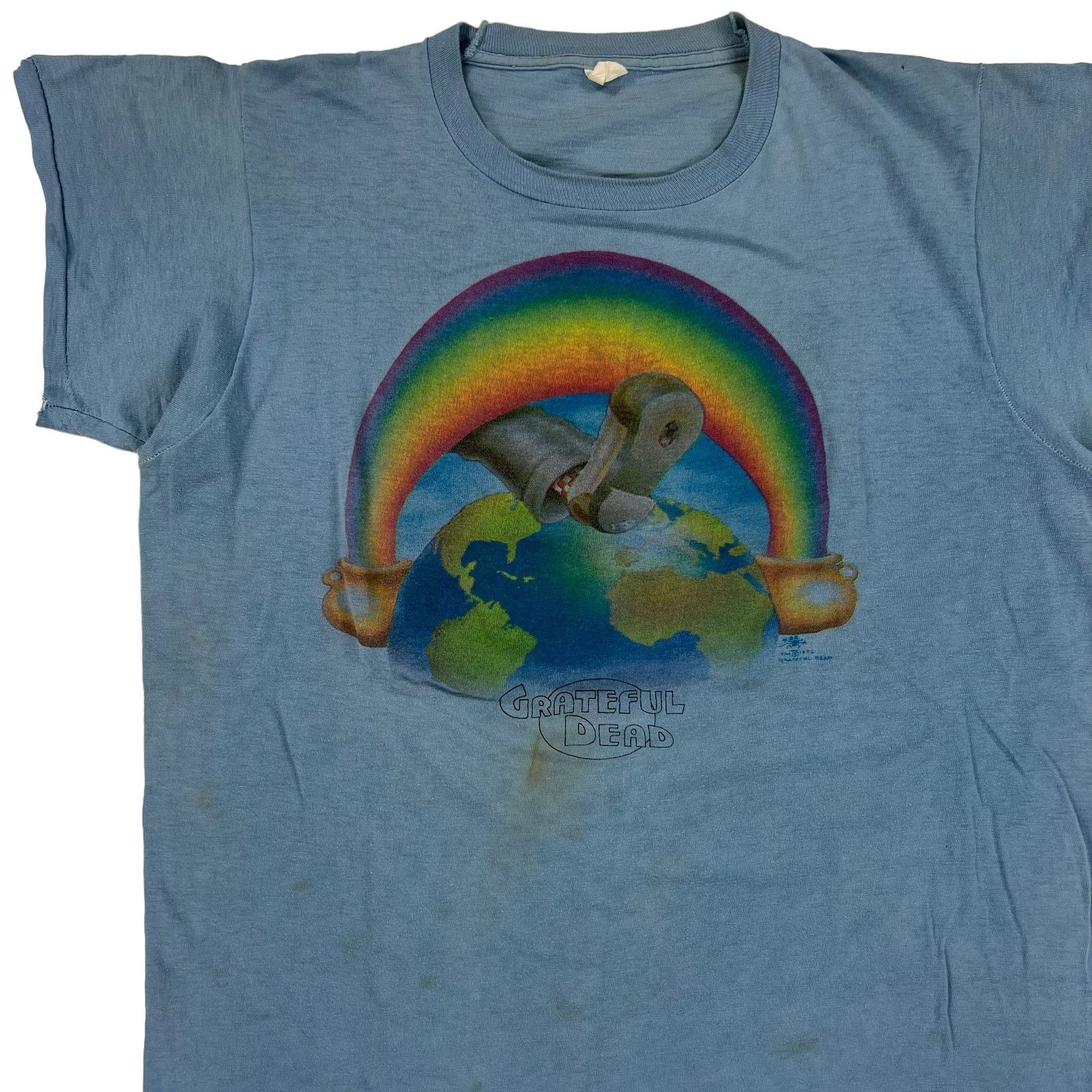 Band Tees × Grateful Dead × Vintage Vintage 1973 Grateful Dead Europe Jester Stanley Mouse tee Size US M / EU 48-50 / 2 - 3 Thumbnail