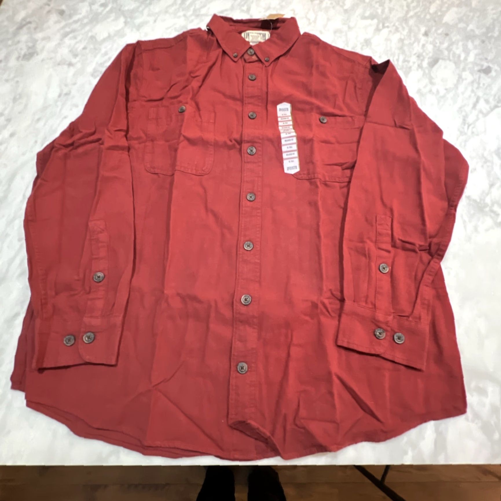 Vintage DULUTH Free Swingin’ Flannel Shirt Men XLT Tall Fit ABS Solid Style 89328 NWT Red Cotton Button-Up Long Sleeve Workwear Casual Mens Big & Tall Size US XL / EU 56 / 4 - 4 Thumbnail