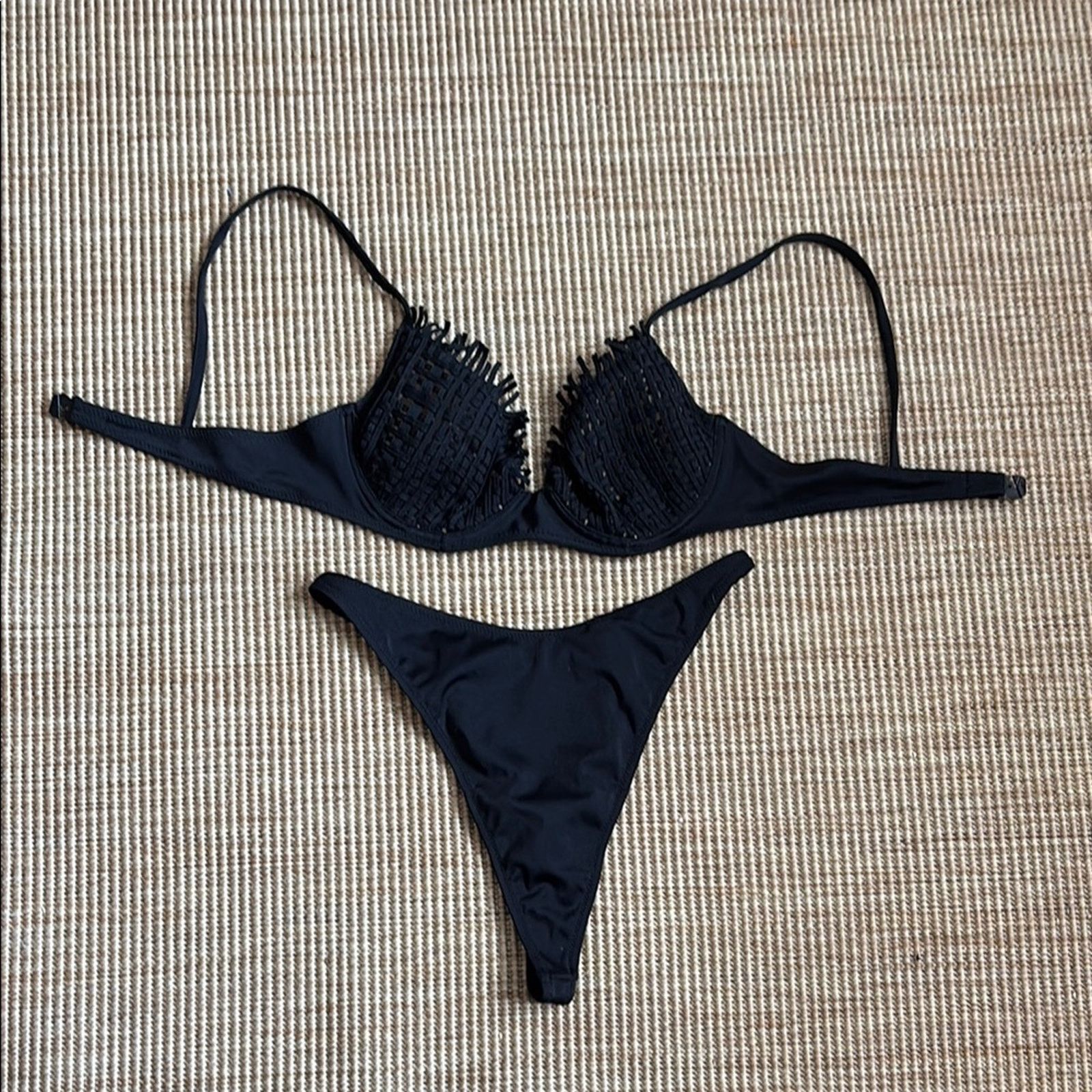 La Perla La Perla Black Triangle Bikini Swimwear Size 12 Size ONE SIZE - 6 Thumbnail