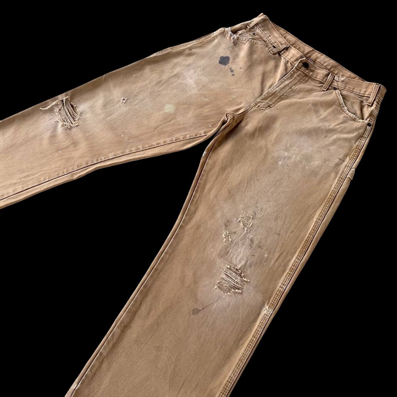 Dickies VINTAGE DICKIES DISTRESSED CARPENTER BROWN DENIM W34X34 Size US 34 / EU 50 - 4 Thumbnail