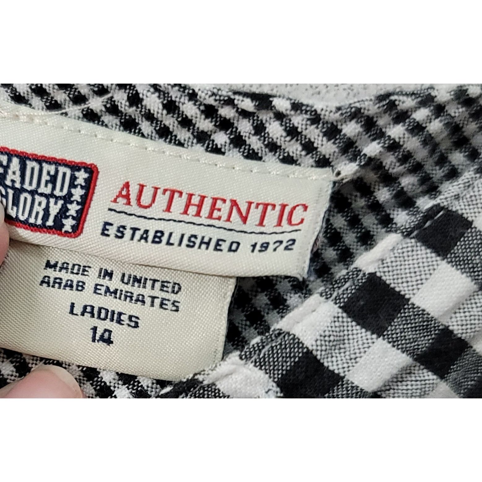 Faded Glory Faded Gloary Black White Check Sundress 14 Crisscross Bodice Size XL / US 12-14 / IT 48-50 - 4 Thumbnail