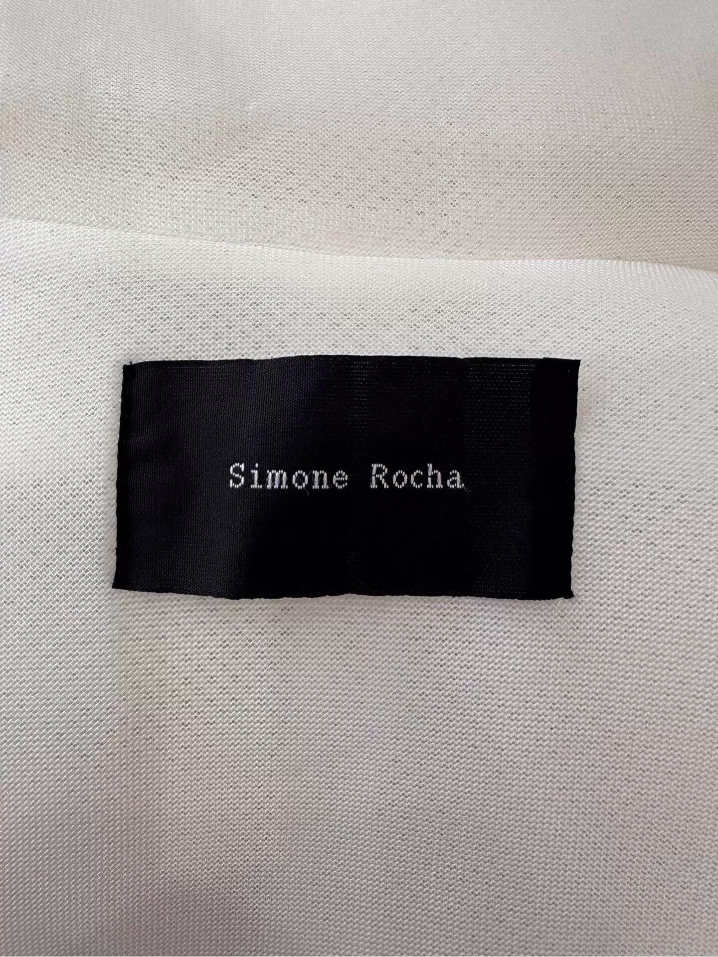 Simone Rocha Simone Rocha women's white petal pearl logo coat UK6 Size XS / US 0-2 / IT 36-38 - 6 Thumbnail