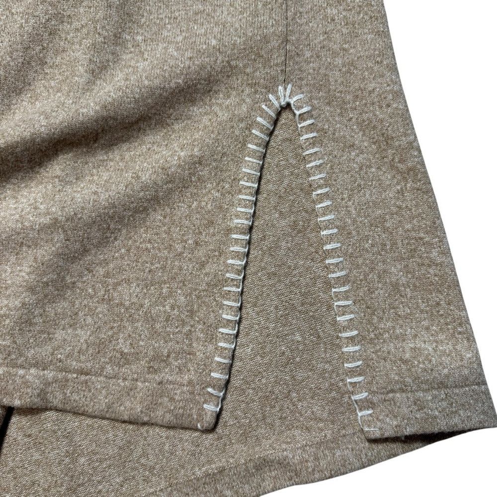 Vince Camuto NWT New Vince Camuto Beige Whipstitched Knit Skirt Size L Size 36" / US 14 / IT 50 - 8 Thumbnail