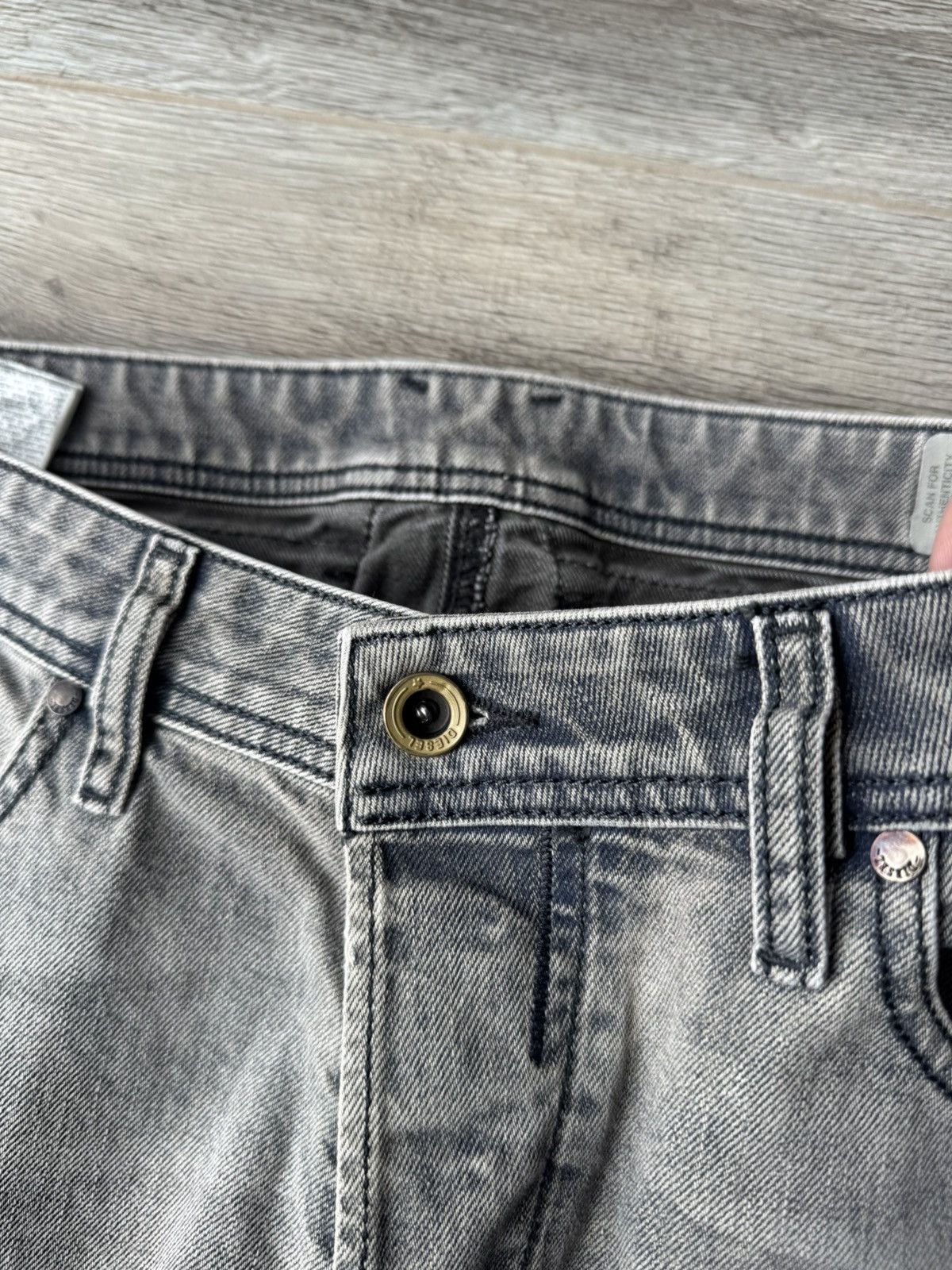 Diesel Diesel Belther Gray Mens Jeans Made in Italy Size US 34 / EU 50 - 8 Thumbnail