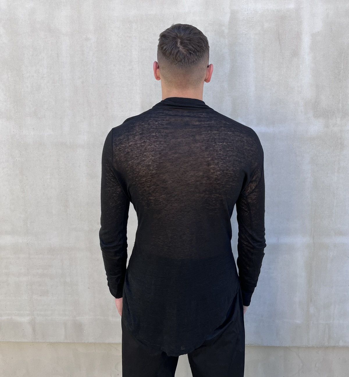 C.P. Company C.P. Company Sheer Longline Linen Shirt Black Size L Size US L / EU 52-54 / 3 - 5 Thumbnail