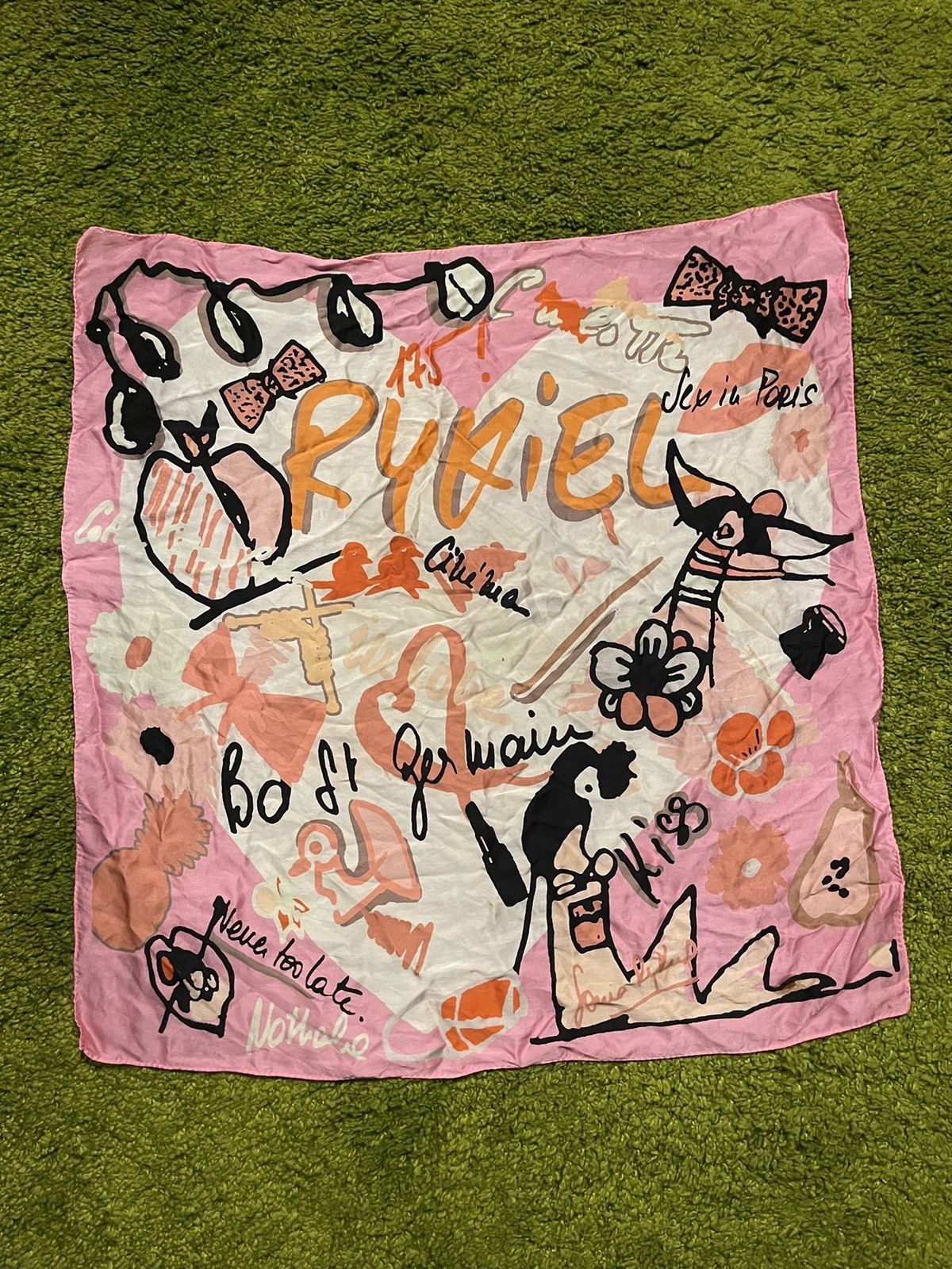 Designer × Sonia Rykiel Sonia Rykiel 100% silk graphic scarf Size ONE SIZE - 1 Thumbnail