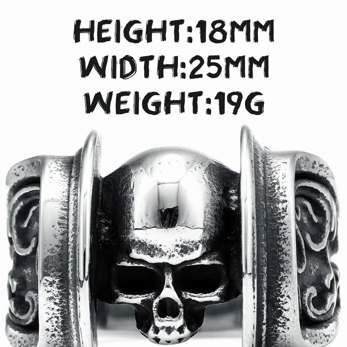 Jewelry Skull Ring Streetwear Jewelry Fashion Gift Size ONE SIZE - 6 Thumbnail