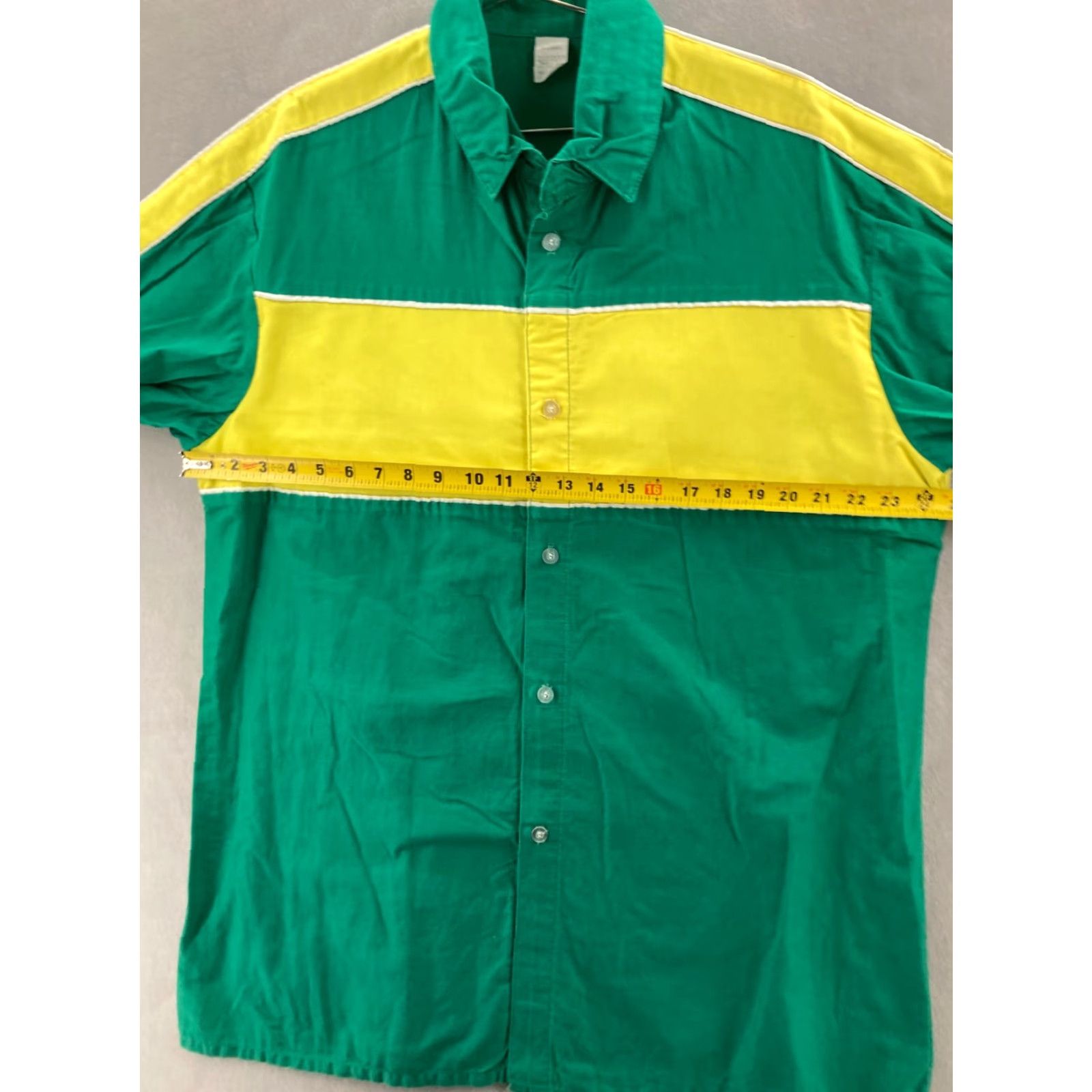 Vintage VINTAGE Safe Quip Shirt Mens XL Gren Yellow Short Sleeve Racing Mechanic 70s Size US XL / EU 56 / 4 - 2 Thumbnail