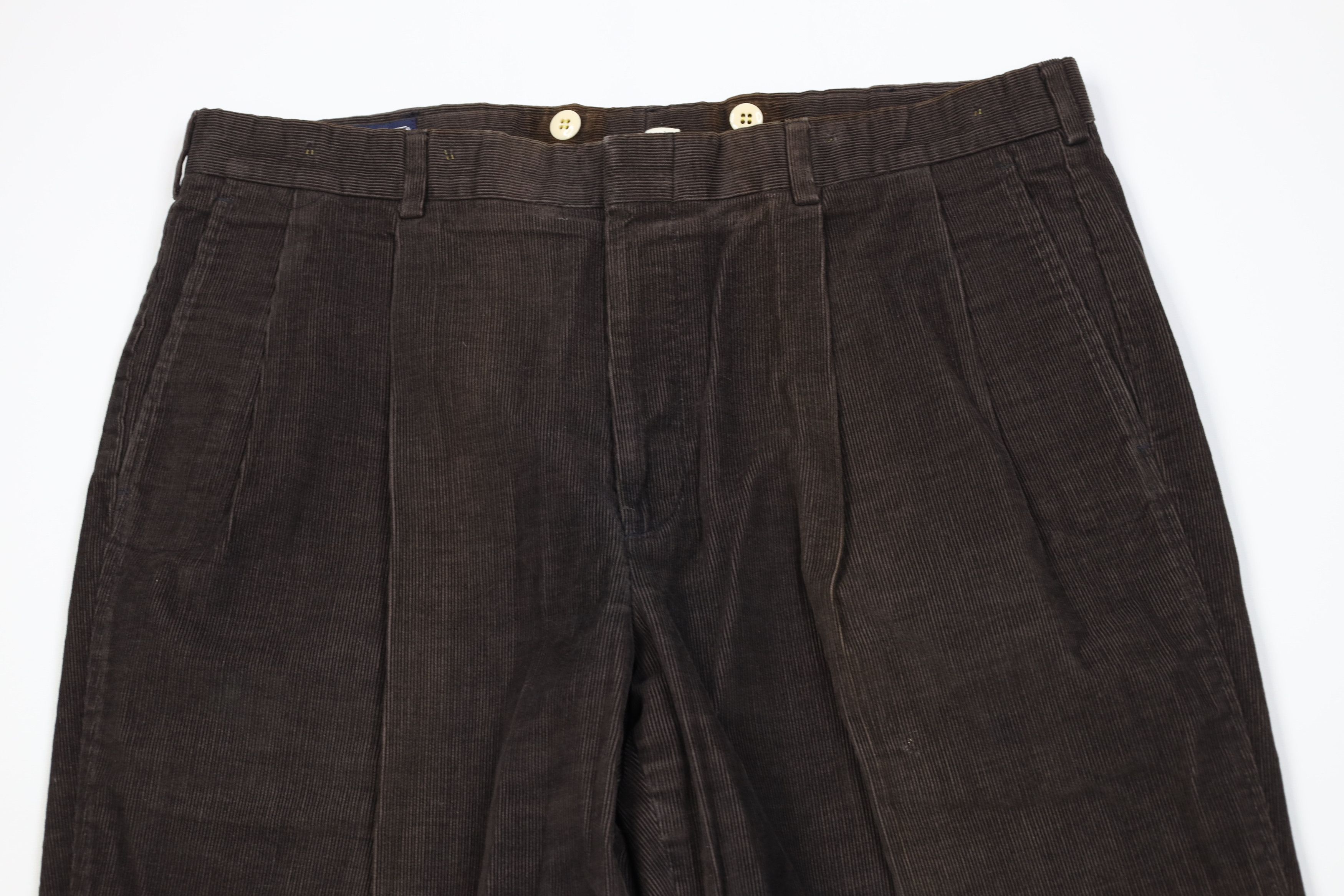 Lands' End Vintage 90s Lands End Wide Leg Corduroy Chino Pants USA Size US 38 / EU 54 - 2 Thumbnail