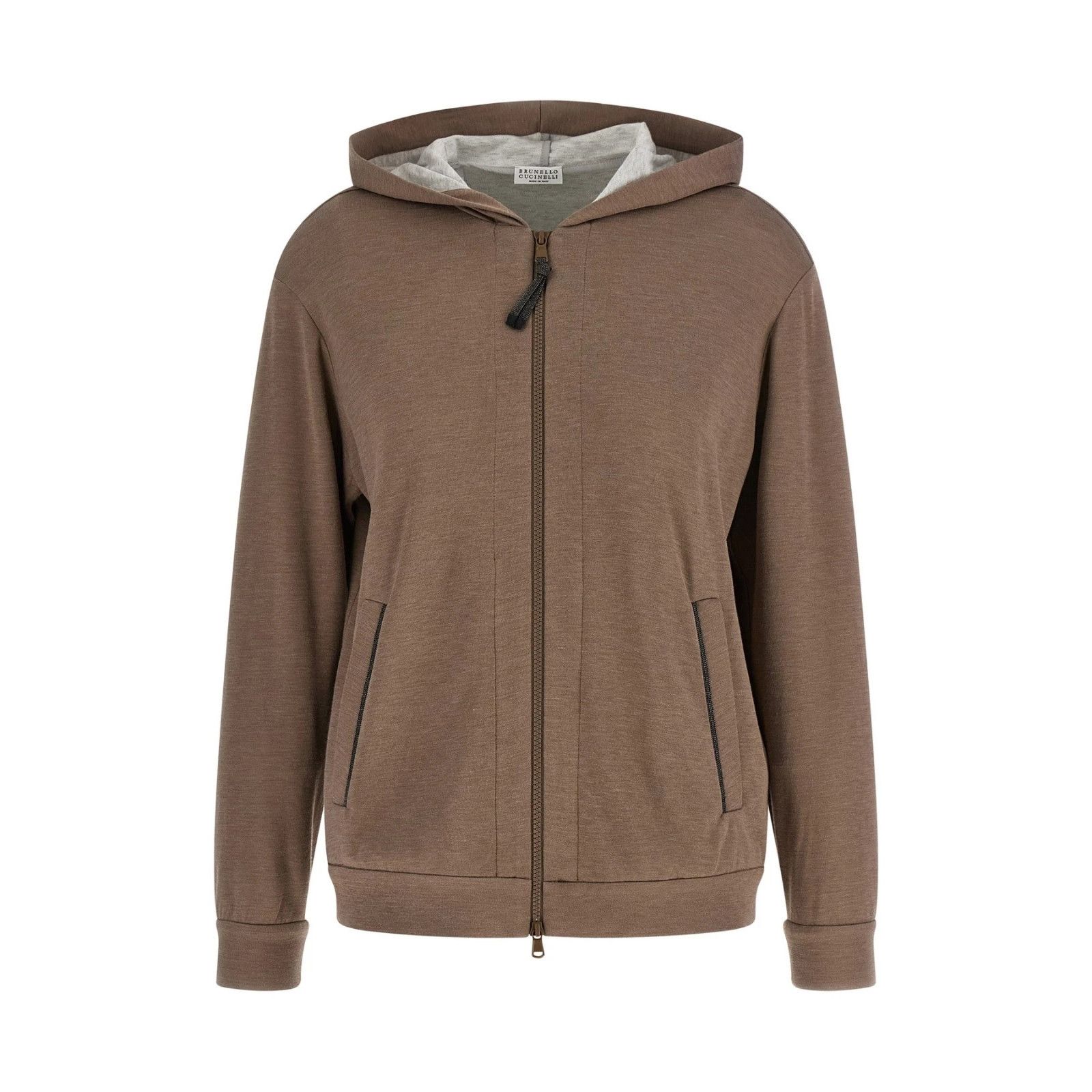 Brunello Cucinelli BRUNELLO CUCINELLI Brown Monile Sweatshirt New & Authentic ( Size S / US 4 / IT 40 - 1 Thumbnail