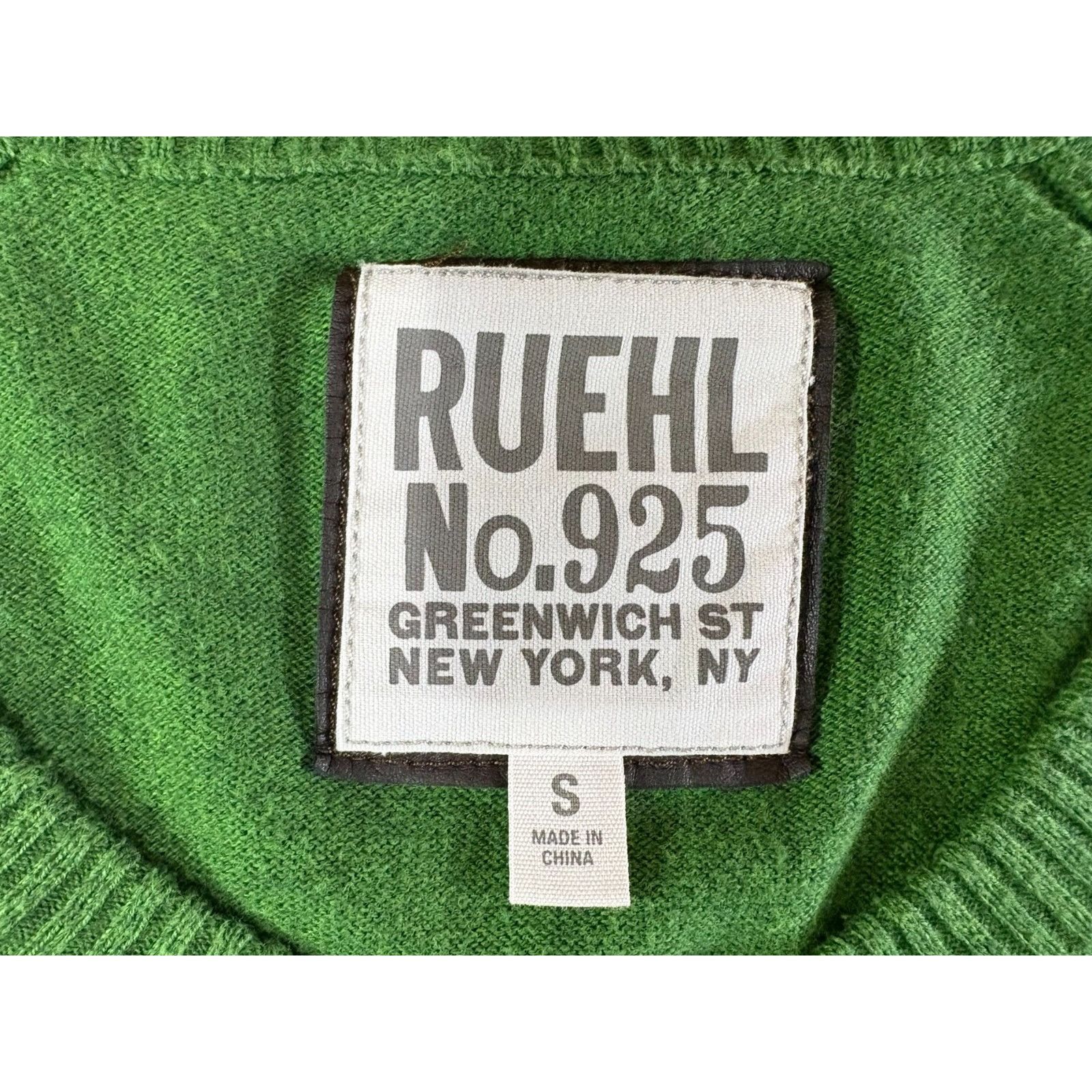 Ruehl No. 925 RUEHL No.925 Cotton Wool Blend Sweater Sz S green NWOT embro Size US S / EU 44-46 / 1 - 2 Thumbnail