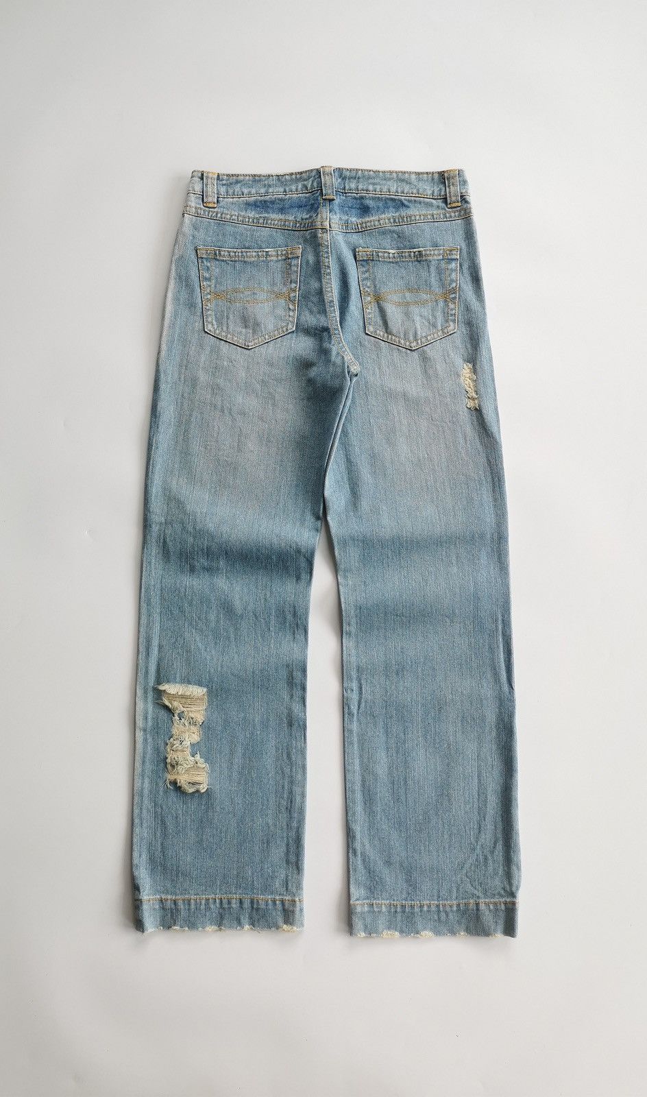 Japanese Brand Sky Bomber Japan Showed Button Distressed Jeans Size US 30 / EU 46 - 4 Thumbnail