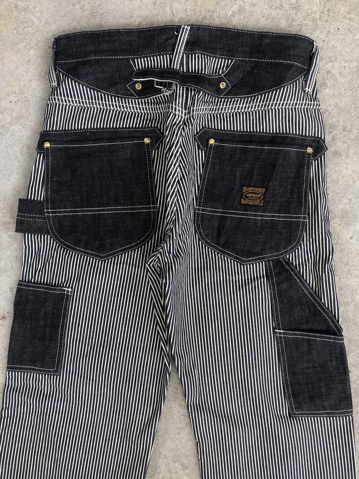Vanson Leathers Vanson Leather Hickory Stripe Carpenter Bikers Size US 30 / EU 46 - 8 Thumbnail