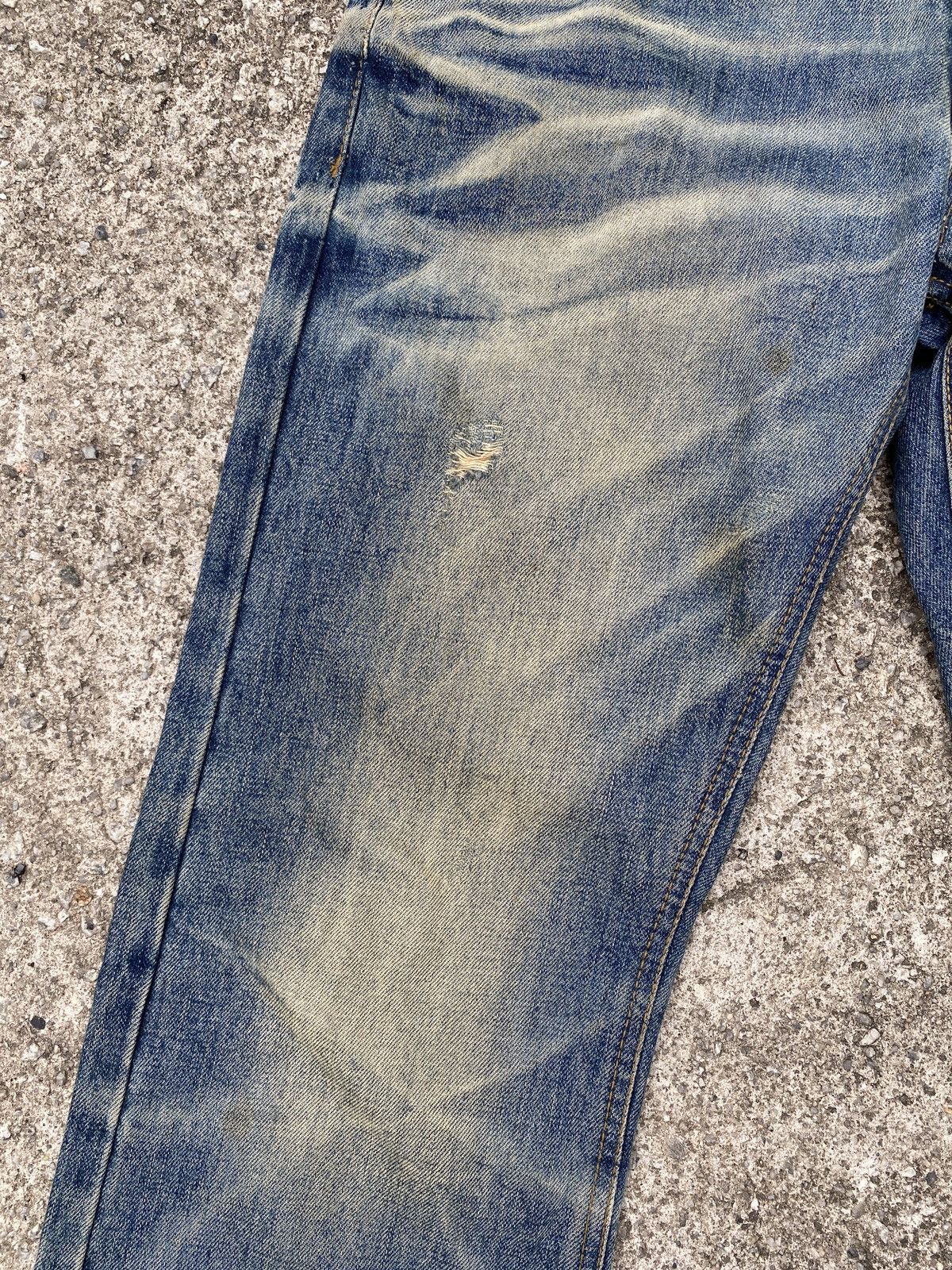 Japanese Brand 2000s - Wash & Wash Rusty Distressed Claws Mark Jeans Size US 32 / EU 48 - 8 Thumbnail