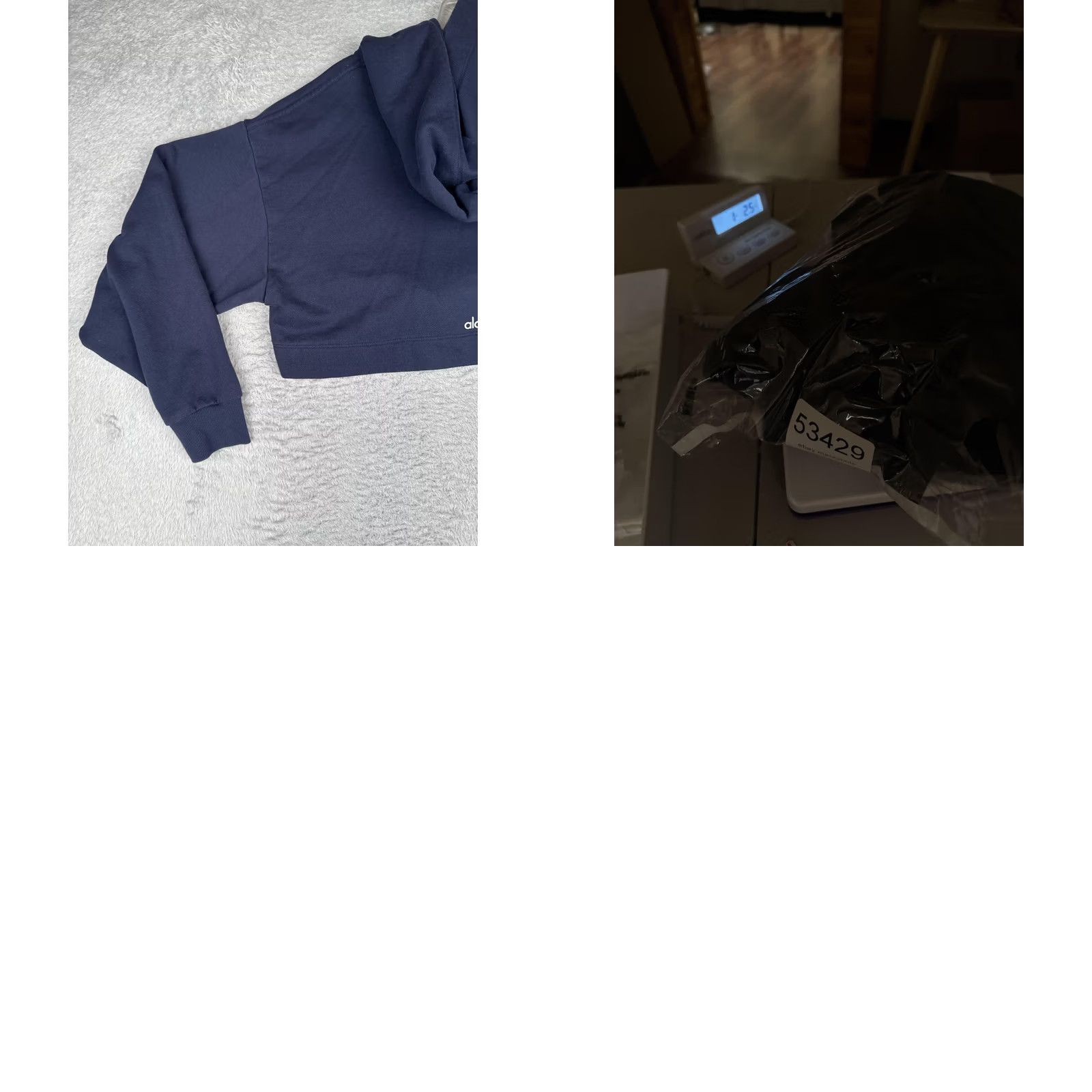 Alo ALO Yoga Hoodie Women's Large Blue Cropped Pullover Logo Sweatshirt Size L / US 10 / IT 46 - 9 Thumbnail