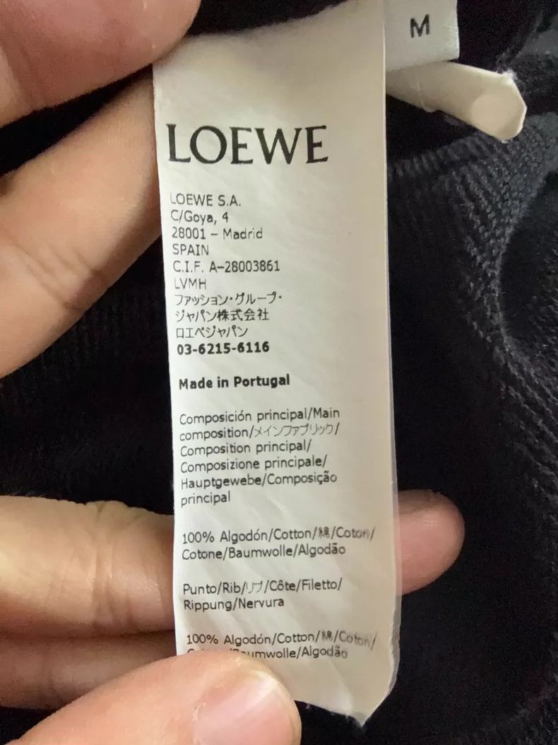 Loewe LOEWE Leather Logo Hoodie Size US M / EU 48-50 / 2 - 4 Thumbnail