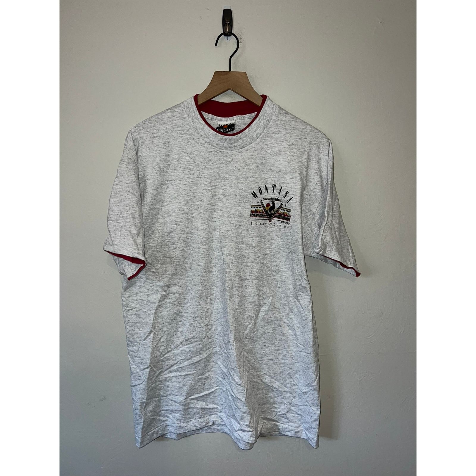 Vintage Vintage Montana Big Sky Country Shirt Gray Tee VTG 90s L Size US L / EU 52-54 / 3 - 1 Thumbnail