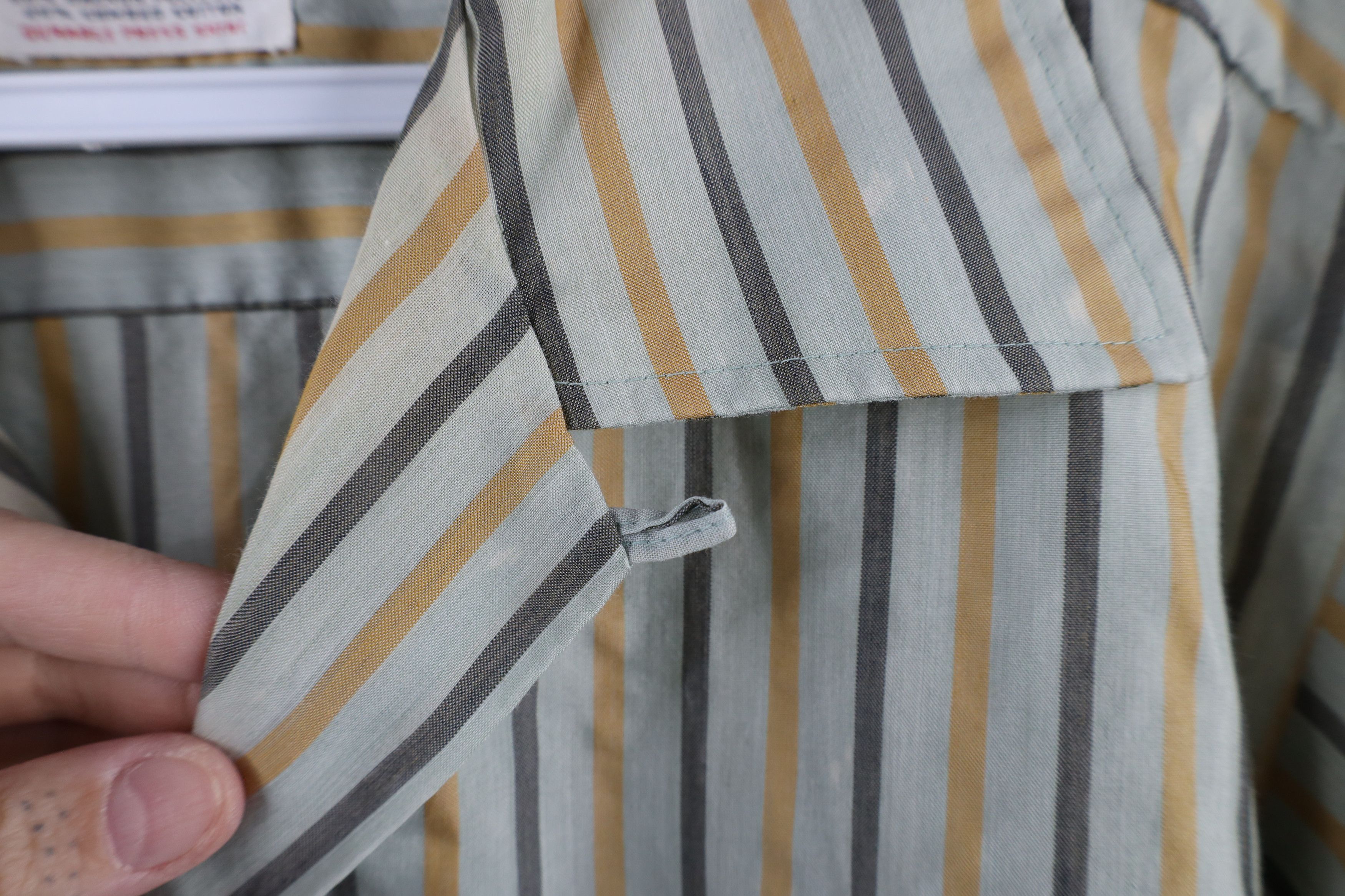 Macys × Vintage Vintage 50s 60s Macys Striped Looped Collar Button Shirt Size US M / EU 48-50 / 2 - 10 Thumbnail
