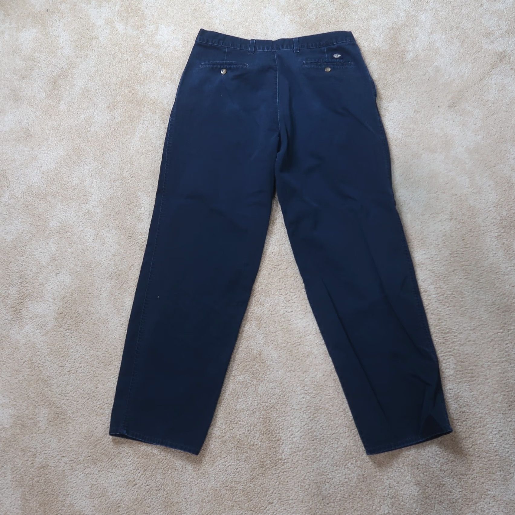 Dockers VINTAGE Dockers Khakis Pants Men 34x30 Blue Pleated Front Straight Leg 5-Pocket Size US 34 / EU 50 - 6 Thumbnail
