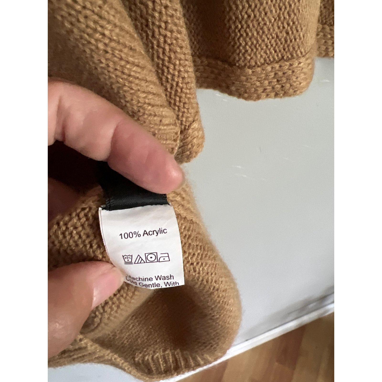 Shein SHEIN CAMEL COLOR SWEATER PONCHO Size L / US 10 / IT 46 - 5 Thumbnail