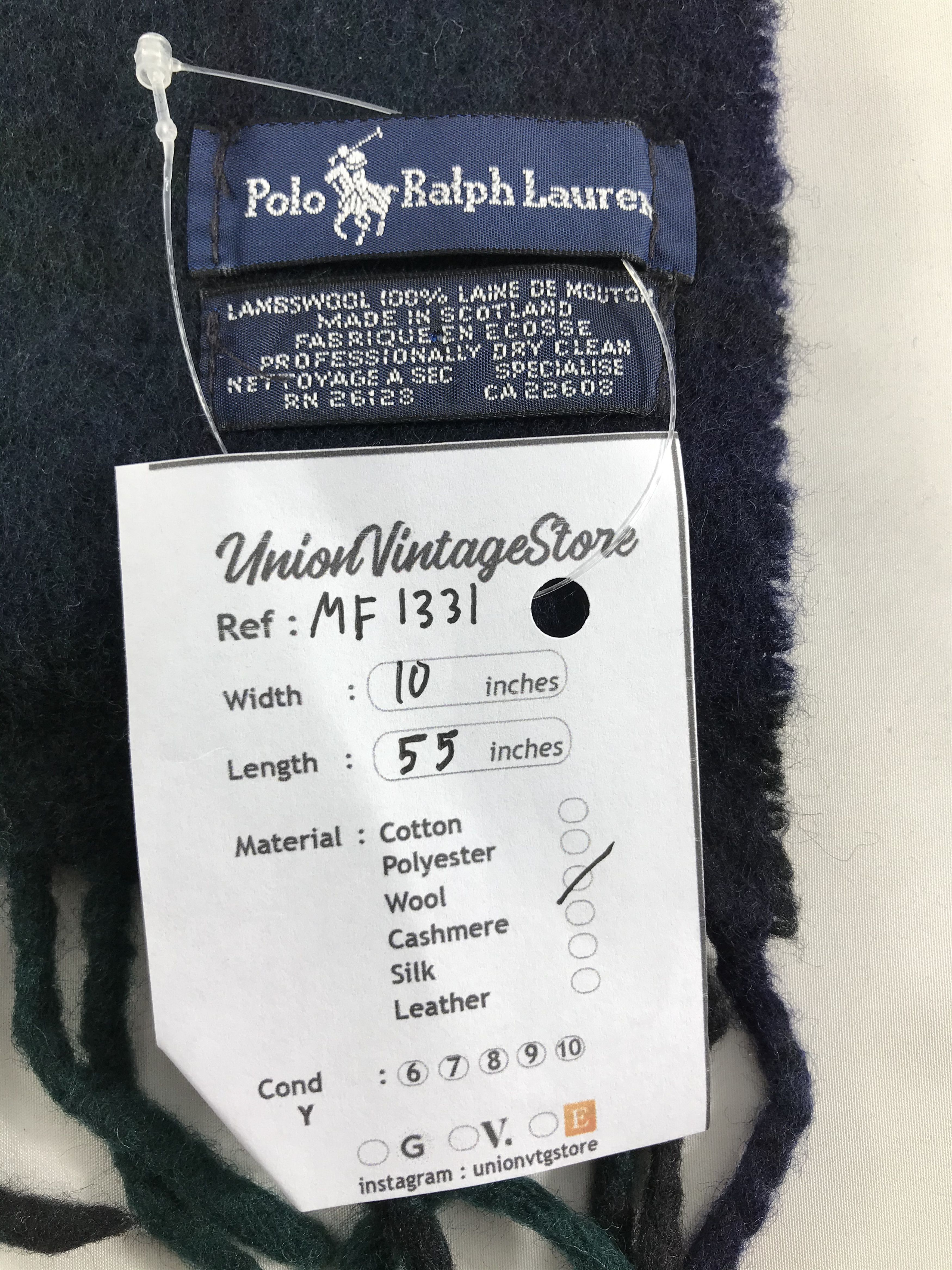 Polo Ralph Lauren Vintage Polo Ralph Lauren Scarf/Muffler/Neckwear MF1331 Size ONE SIZE - 5 Thumbnail