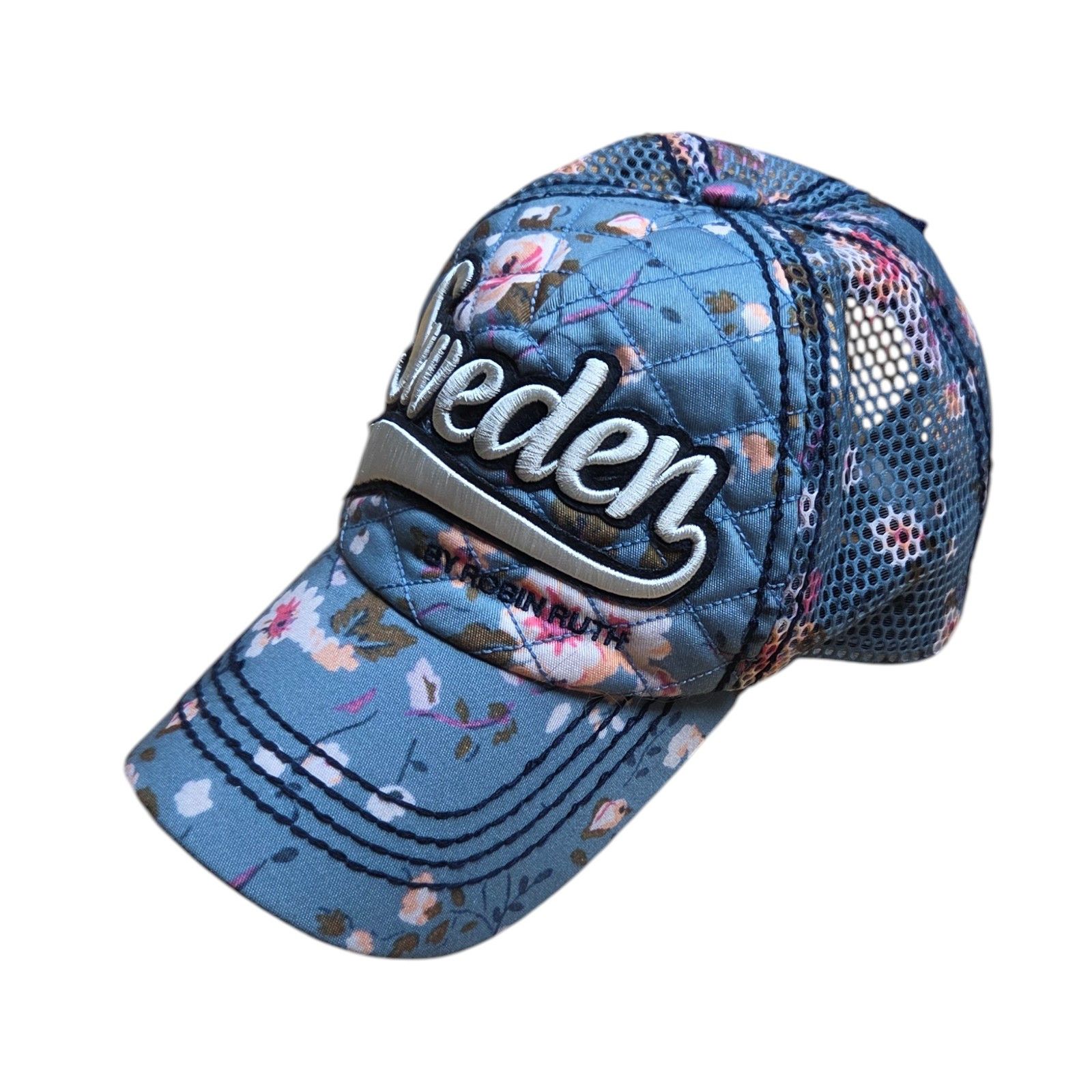 Robin Ruth Robin Ruth Sweden Floral Flowers Trucker Hat Cap Size ONE SIZE - 2 Thumbnail