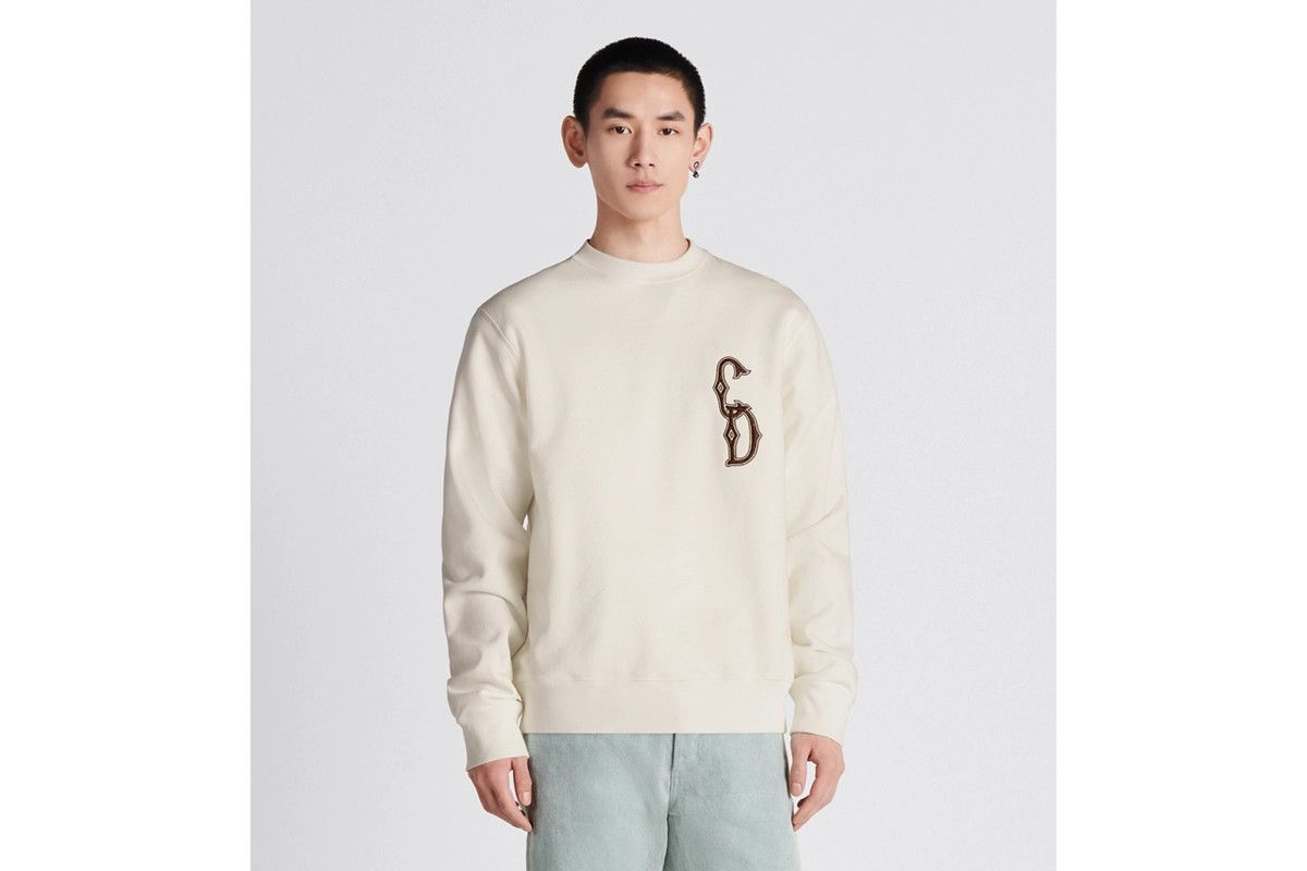 Dior o1bcso1str0225 CD Interlaced Regular-Fit Sweatshirt in White Size US L / EU 52-54 / 3 - 4 Thumbnail
