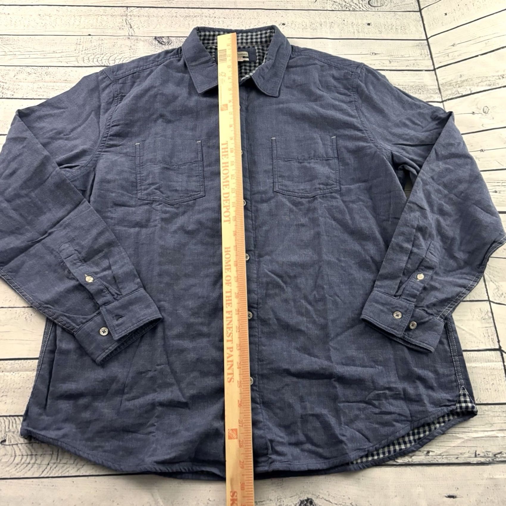 Carbon2Cobalt Carbon 2 Cobalt Button-Up Long Sleeve Shirt Men's L Blue Cotton Shirt Size US L / EU 52-54 / 3 - 3 Thumbnail