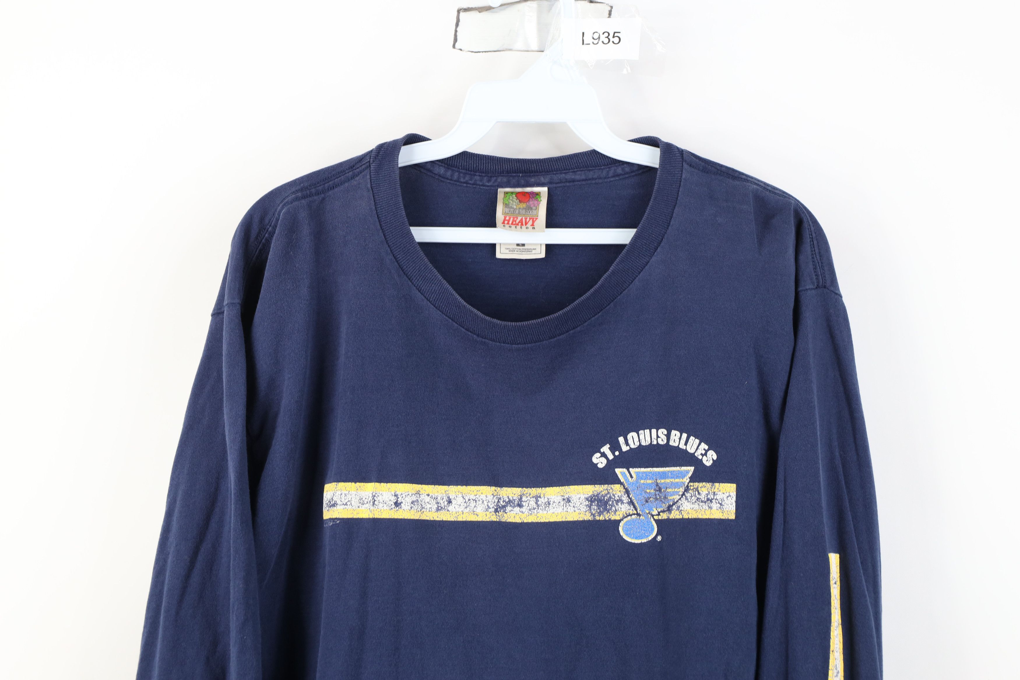 Vintage Vintage 90s St Louis Blues Hockey Long Sleeve T-Shirt Blue Size US L / EU 52-54 / 3 - 2 Thumbnail
